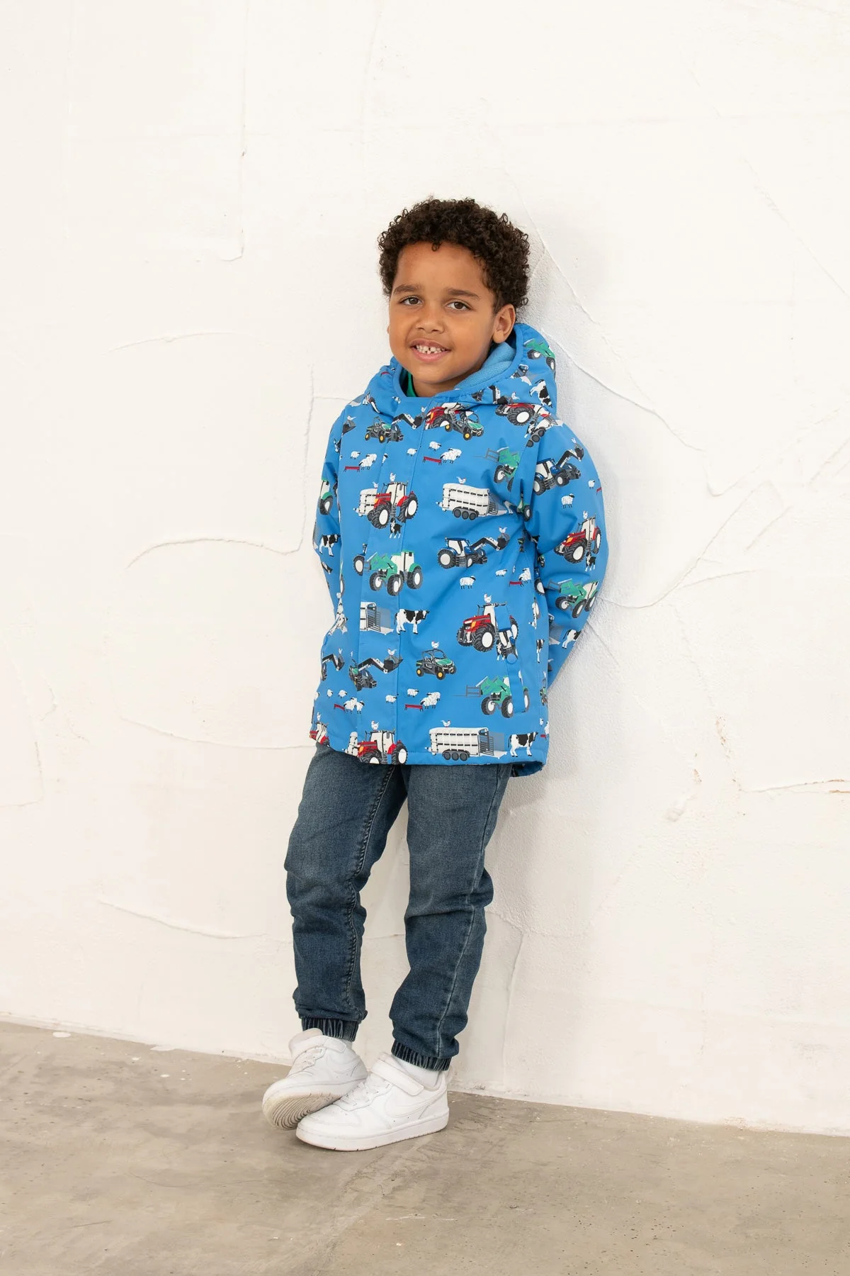Finlay Coat - Blue Farm Print - Image 4