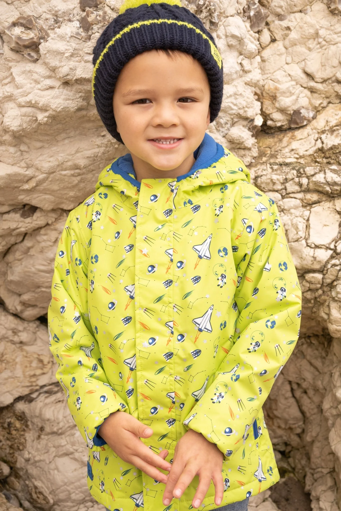 Finlay Coat - Lime Space Print - Image 11