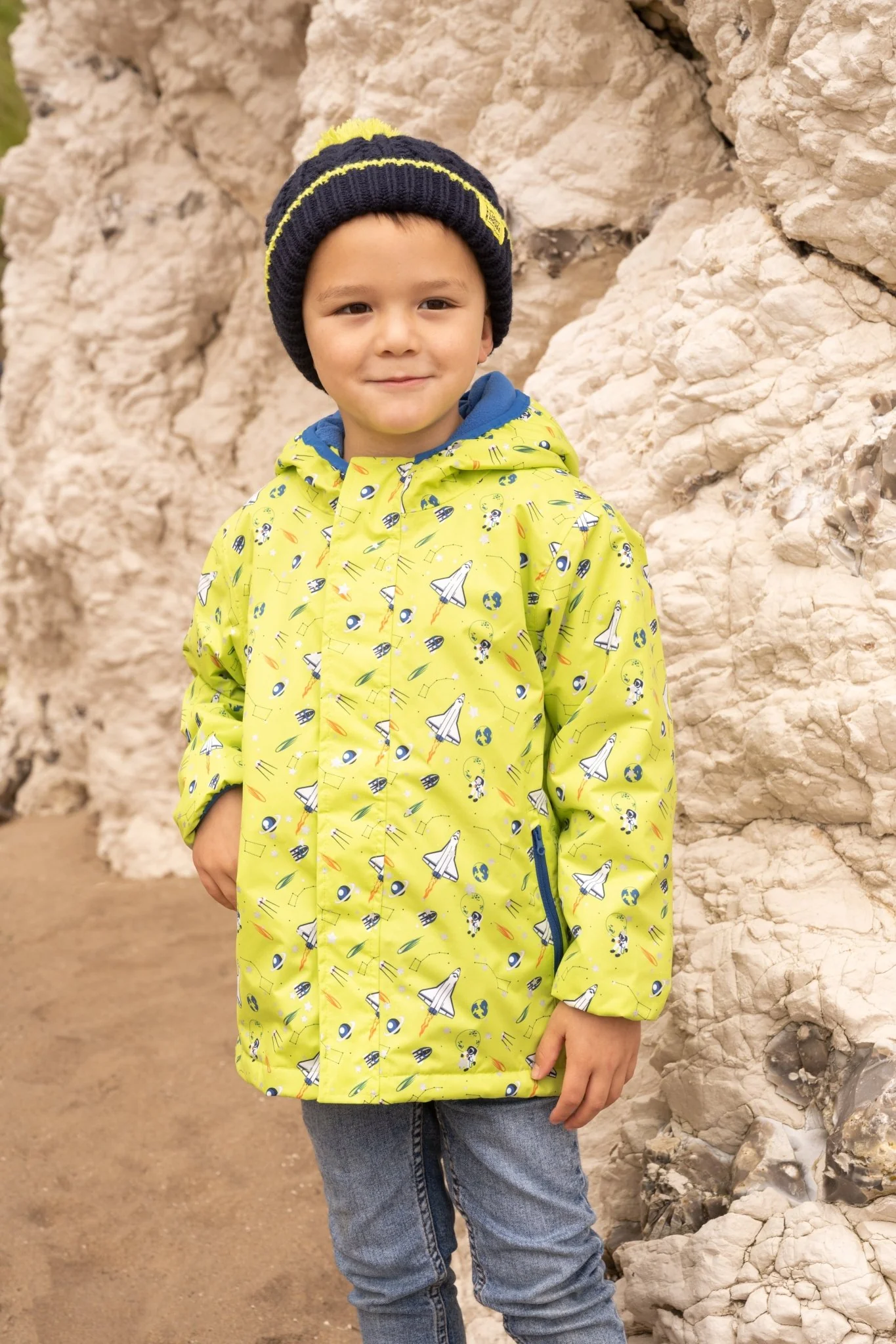 Finlay Coat - Lime Space Print - Image 12