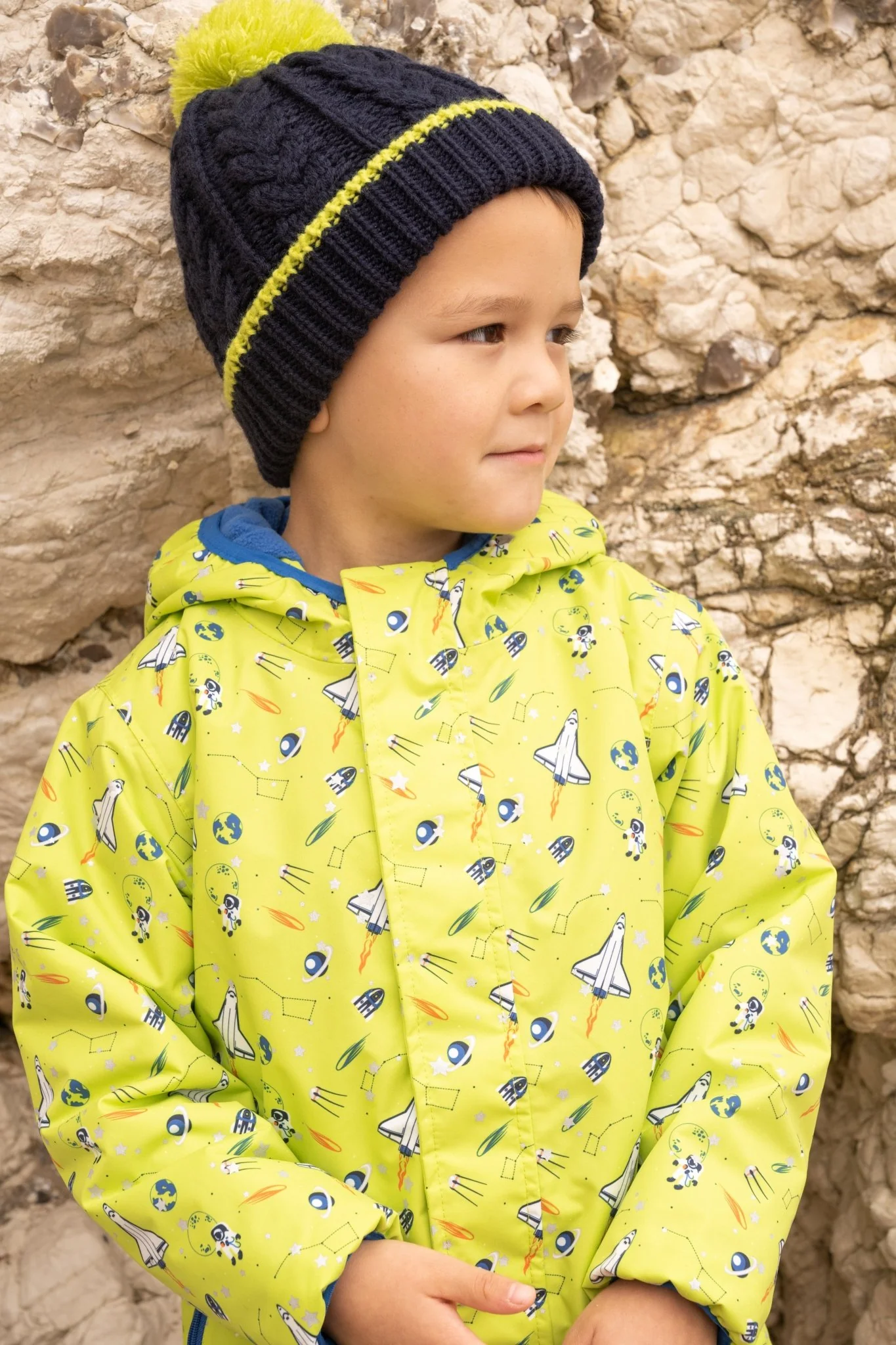 Finlay Coat - Lime Space Print - Image 13