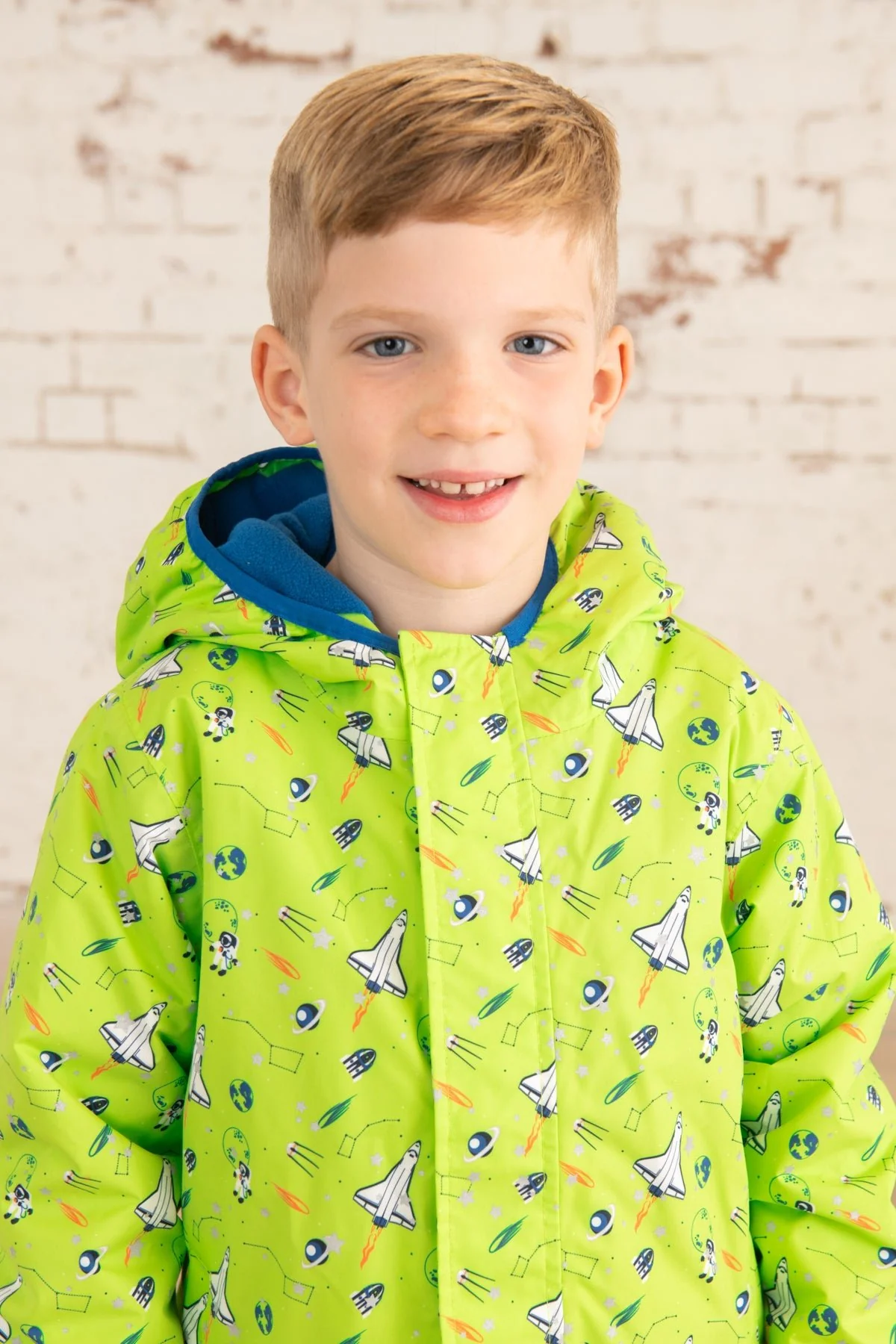 Finlay Coat - Lime Space Print - Image 4