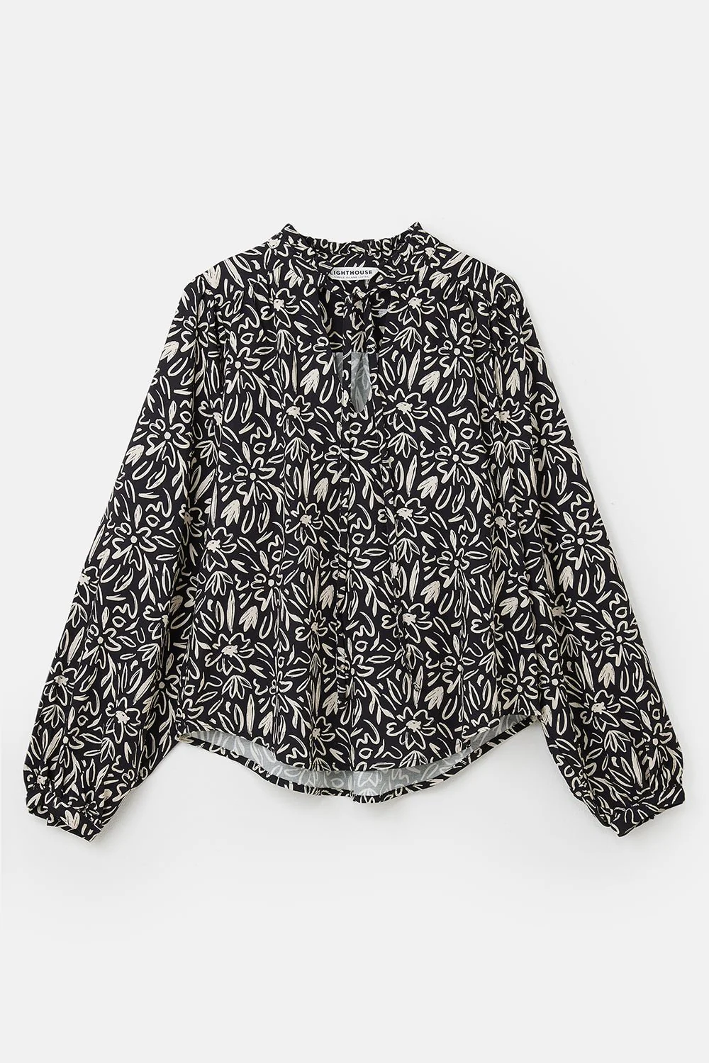 Grace Blouse - Black Floral - Image 2