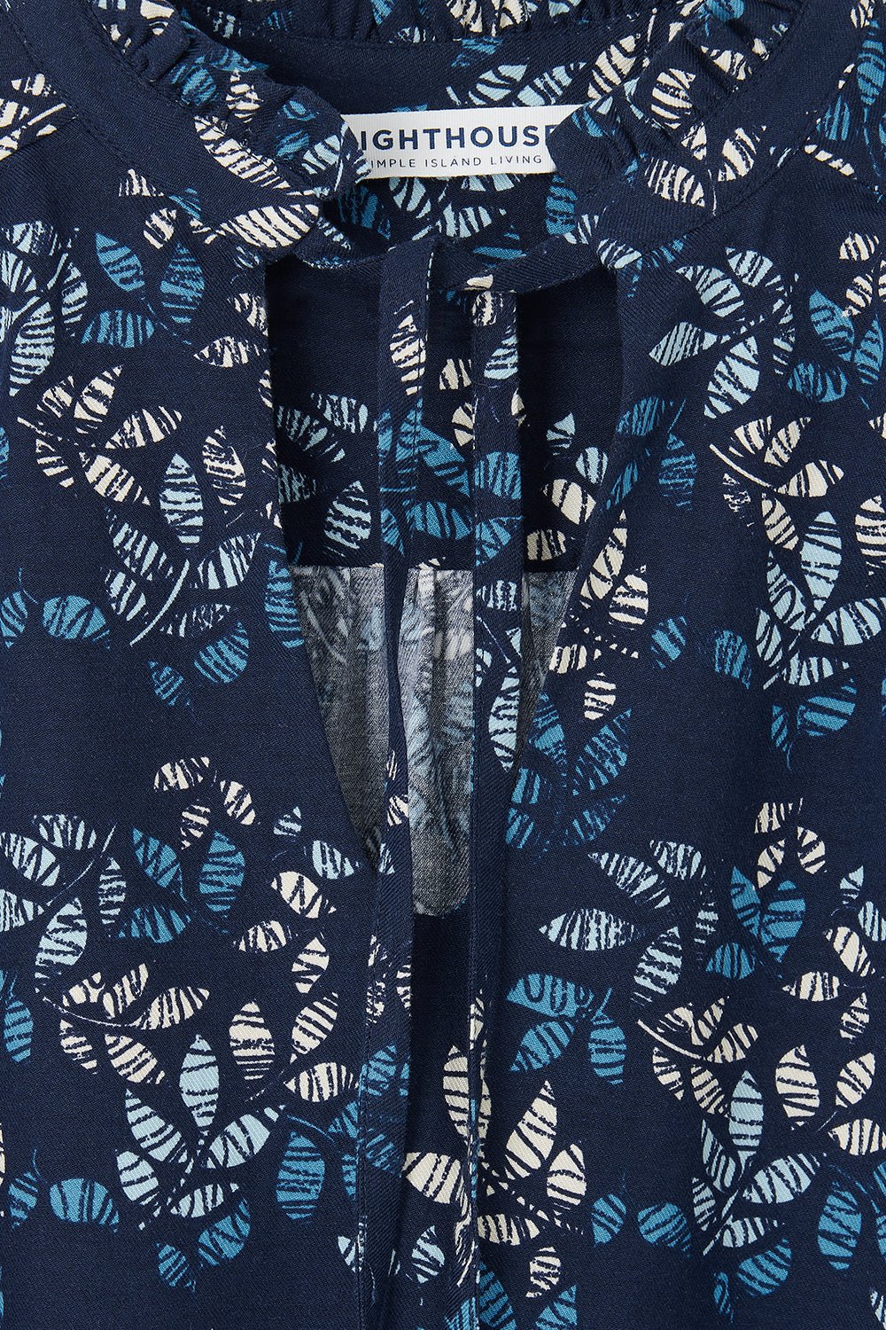 Grace Blouse - Navy Leaf - Image 8