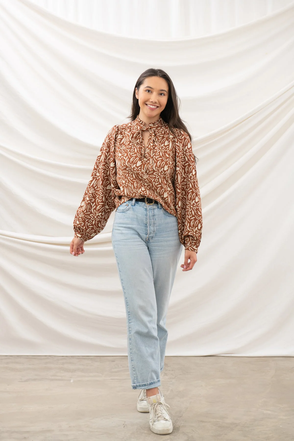 Grace Blouse - Rust Floral - Image 6