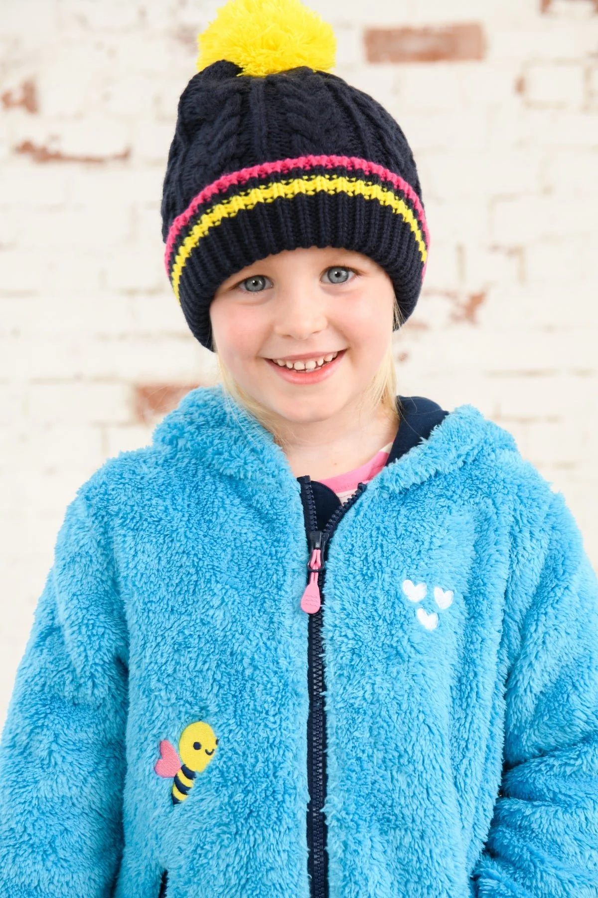 Gracie Sherpa Fleece - Bright Teal Bee - Image 2