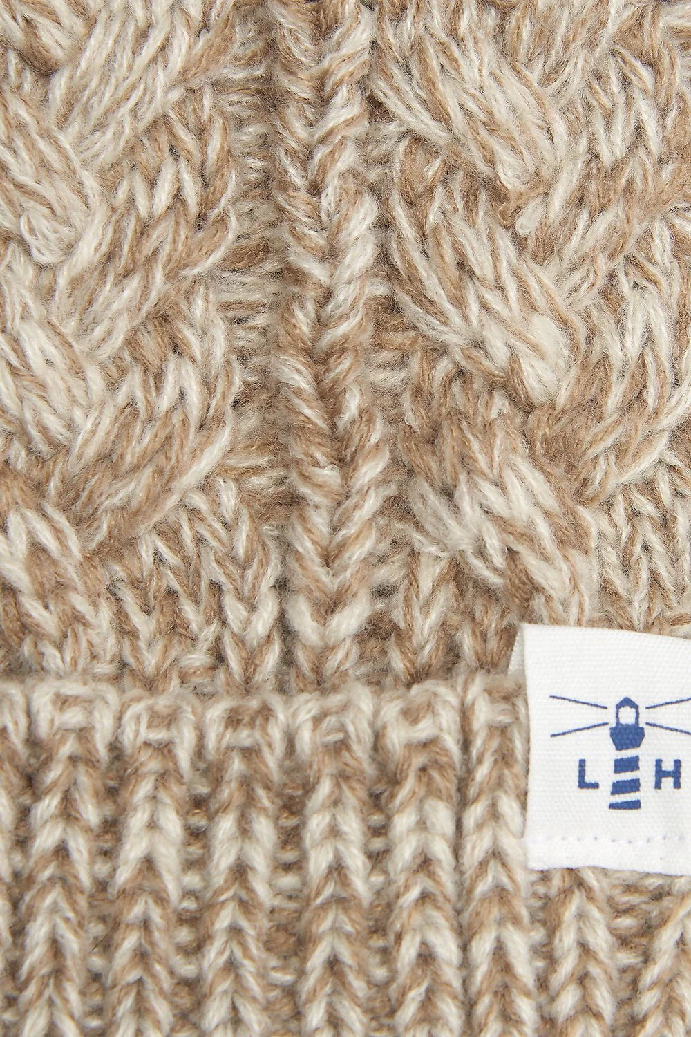 Hannah Bobble Hat - Almond Navy - Image 4