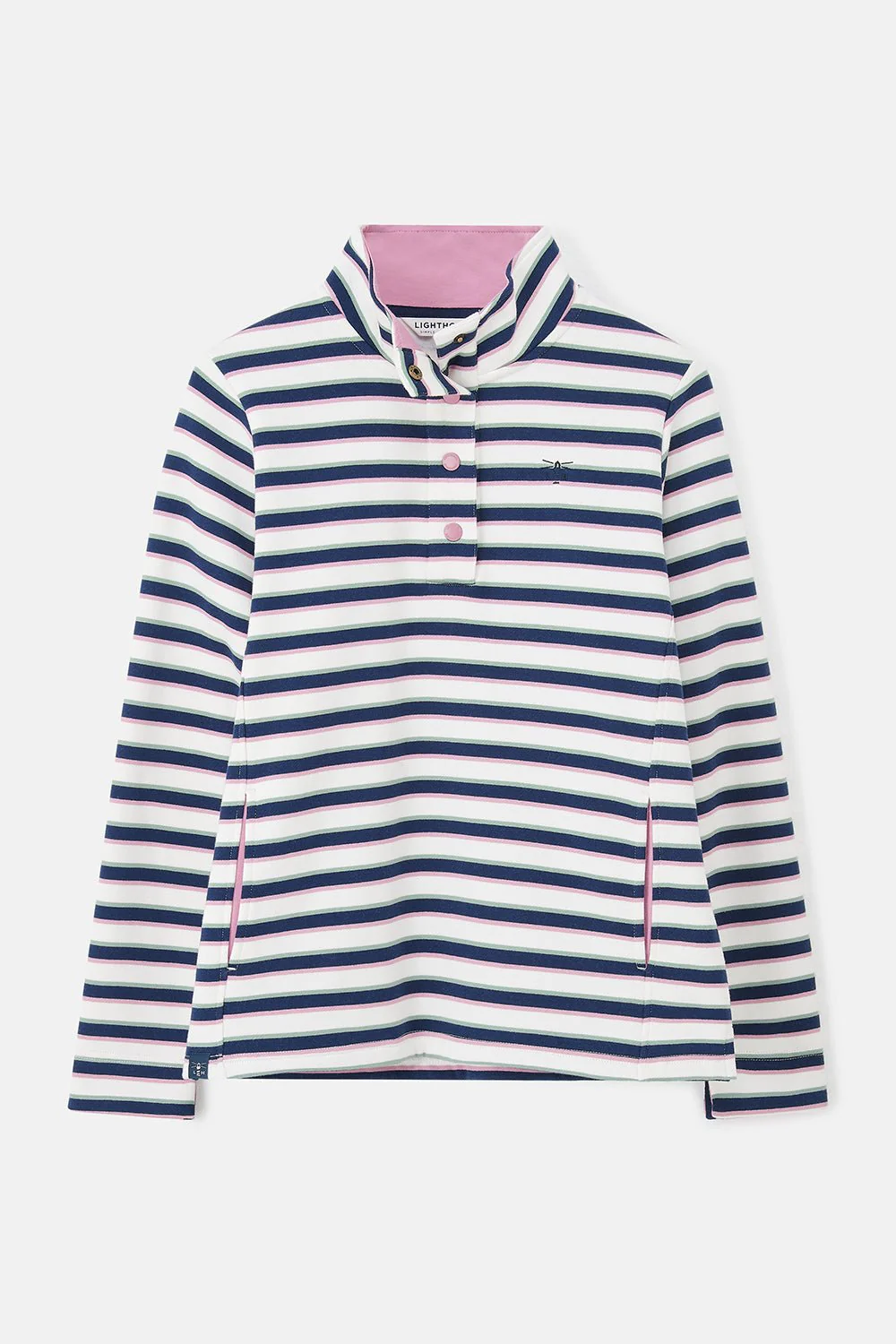 Haven Jersey - Navy Sage Rose Stripe - Image 2
