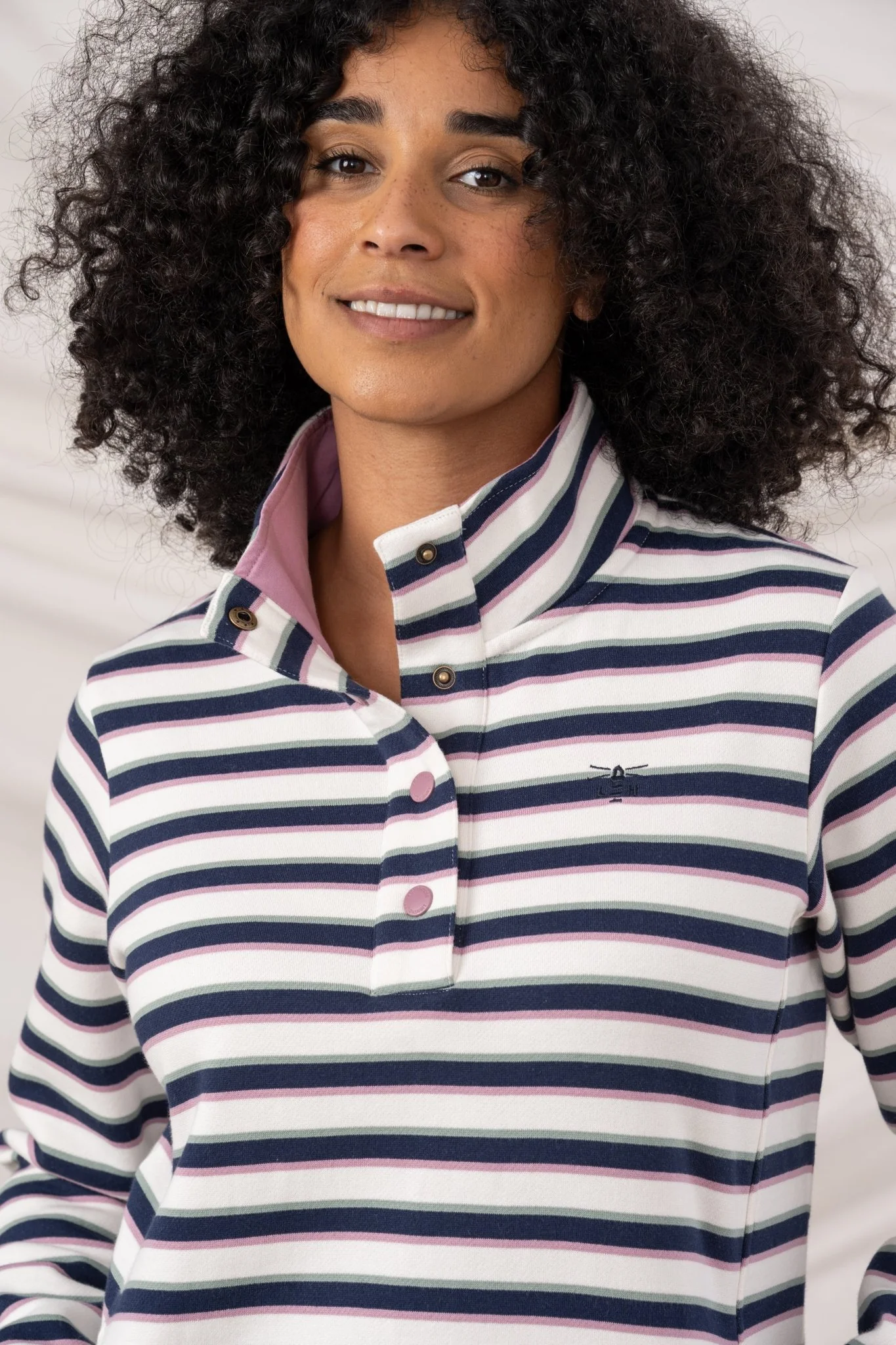 Haven Jersey - Navy Sage Rose Stripe - Image 5