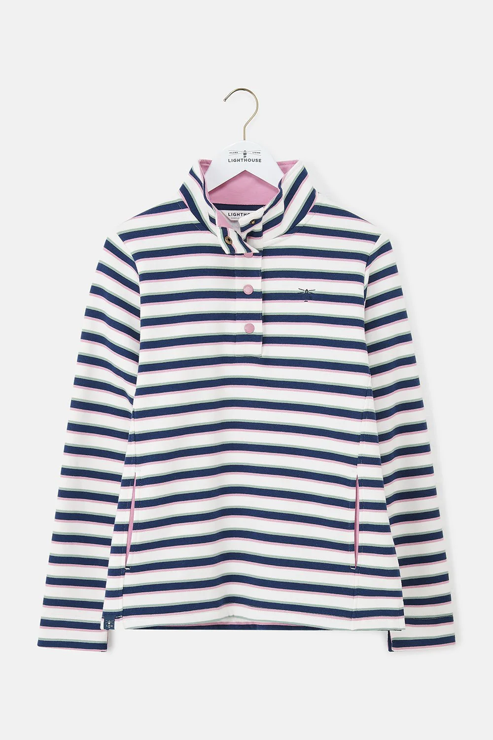 Haven Jersey - Navy Sage Rose Stripe - Image 8