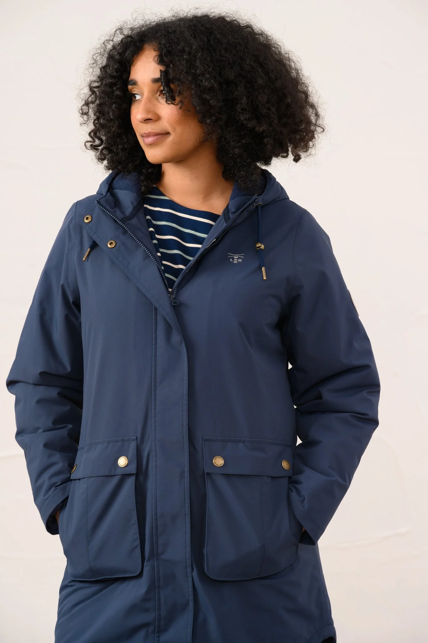 Imogen Coat - Navy - Image 7