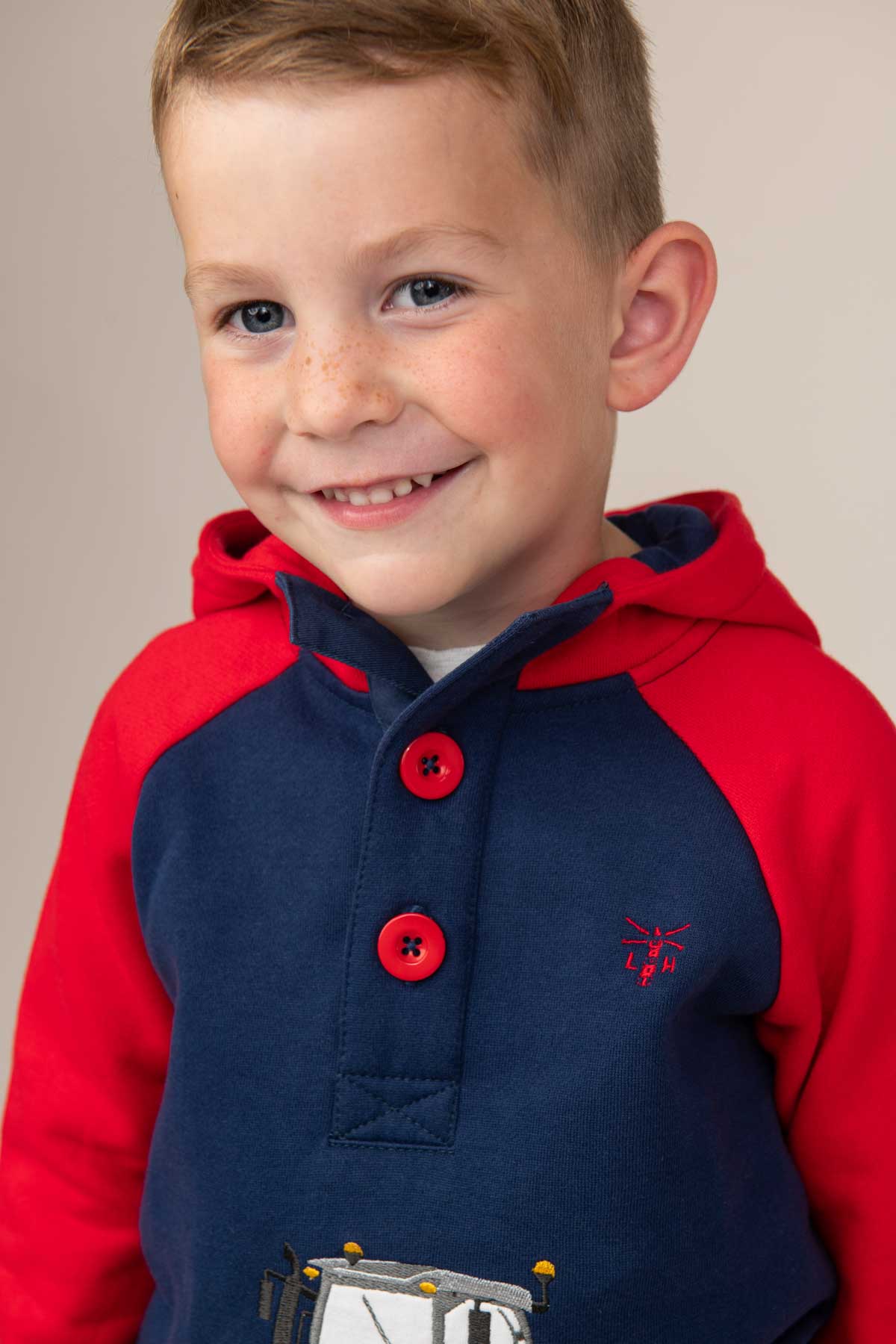 Jack Hoodie - Red Tractor Appliqué - Image 2