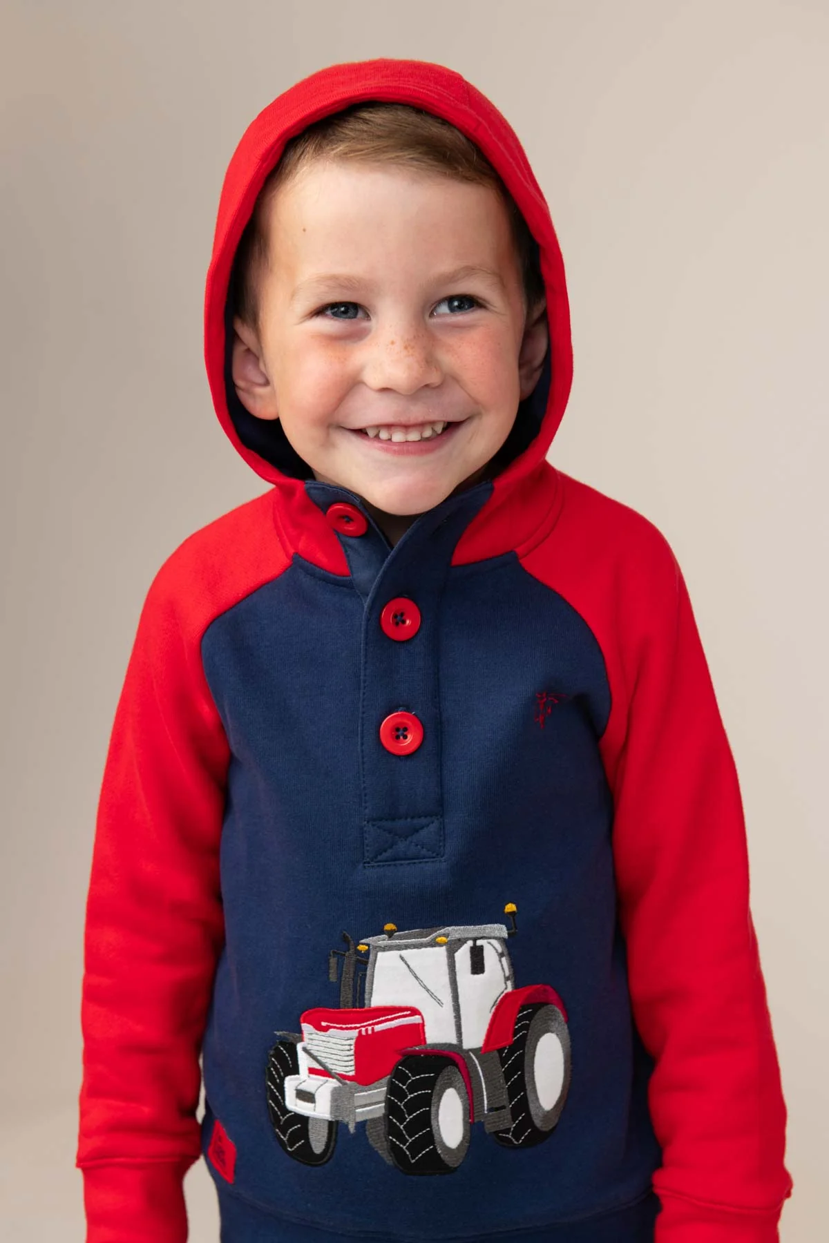 Jack Hoodie - Red Tractor Appliqué - Image 3