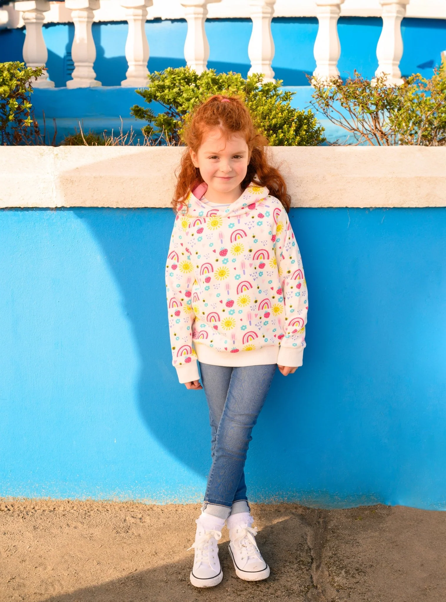 Jessie Hoodie - Rainbow Sunshine Print - Image 10