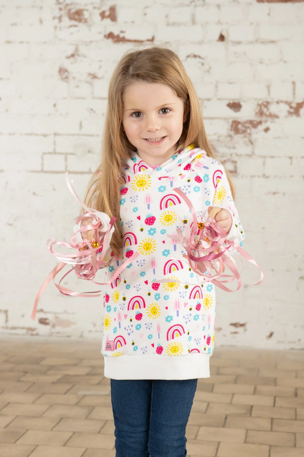 Jessie Hoodie - Rainbow Sunshine Print - Image 4