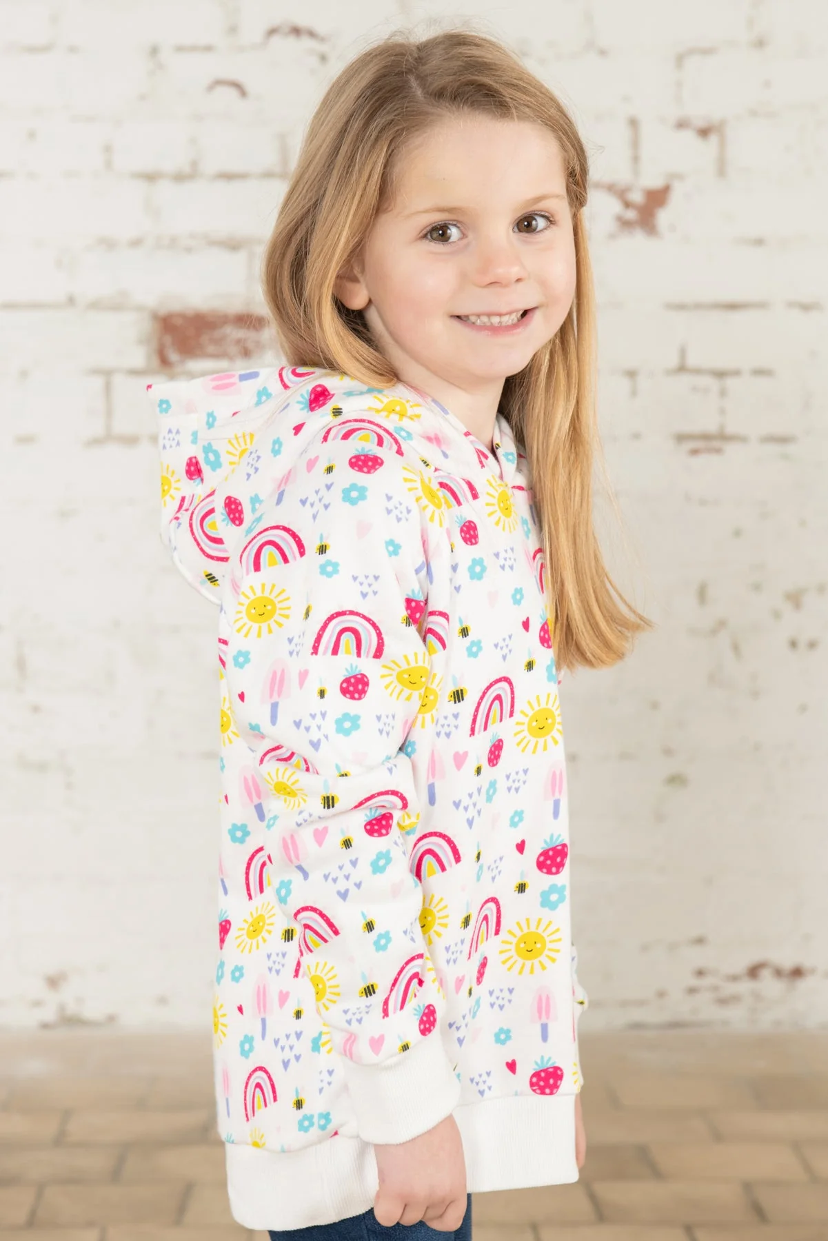 Jessie Hoodie - Rainbow Sunshine Print - Image 5