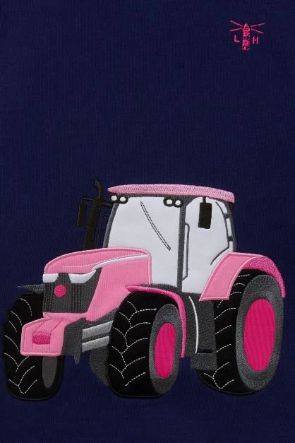 Jill Hoodie - Pink Tractor Appliqué - Image 7