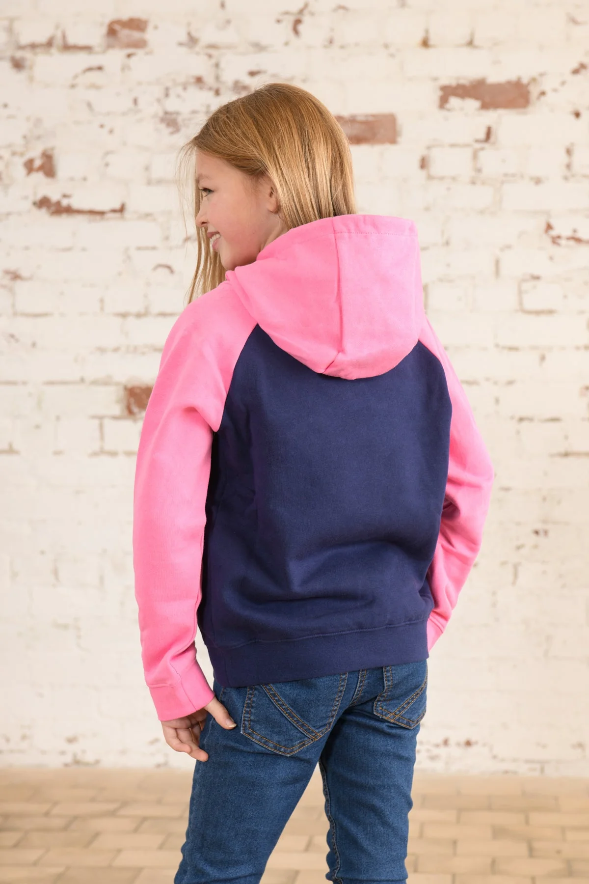Jill Hoodie - Pink Tractor Appliqué - Image 9