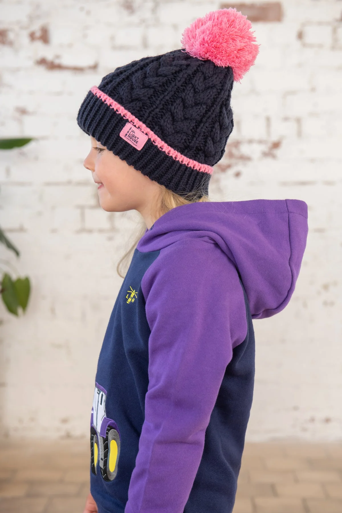 Jill Hoodie - Purple Tractor Applique - Image 7