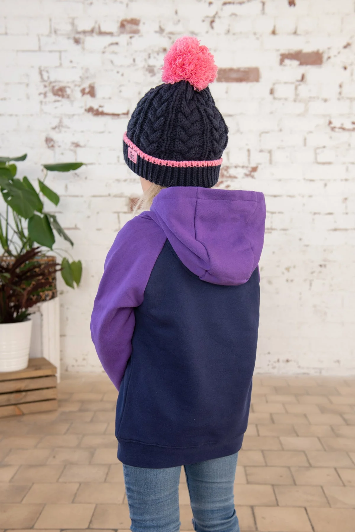 Jill Hoodie - Purple Tractor Applique - Image 8