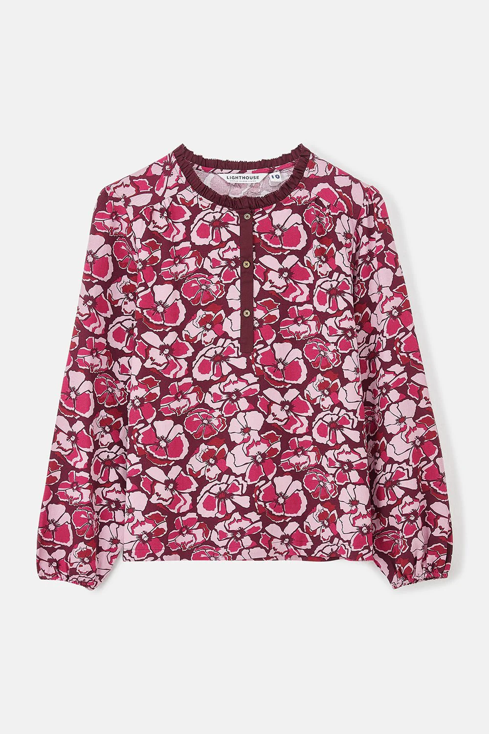 Juliette Blouse - Cranberry Floral - Image 2