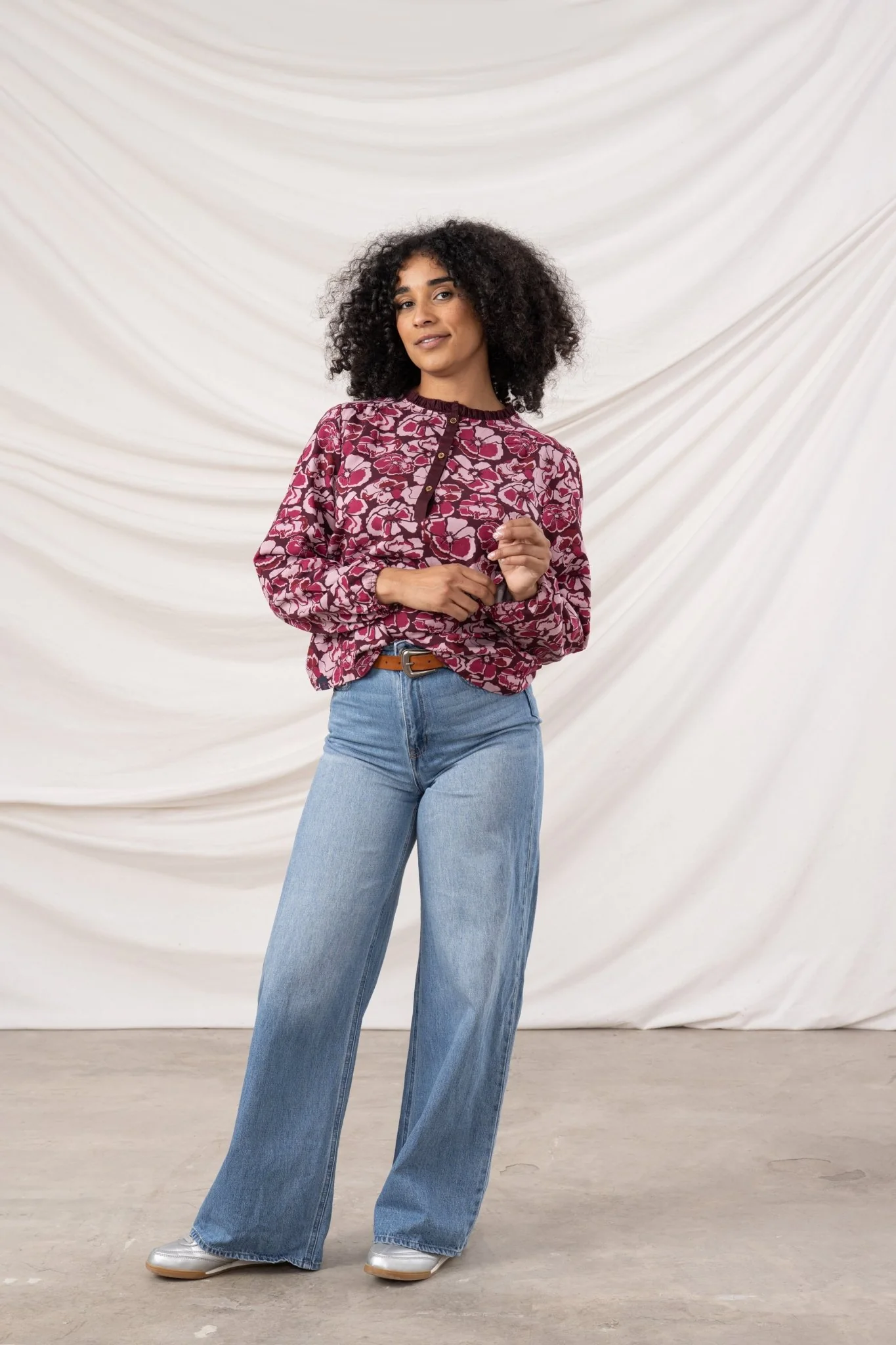 Juliette Blouse - Cranberry Floral - Image 6
