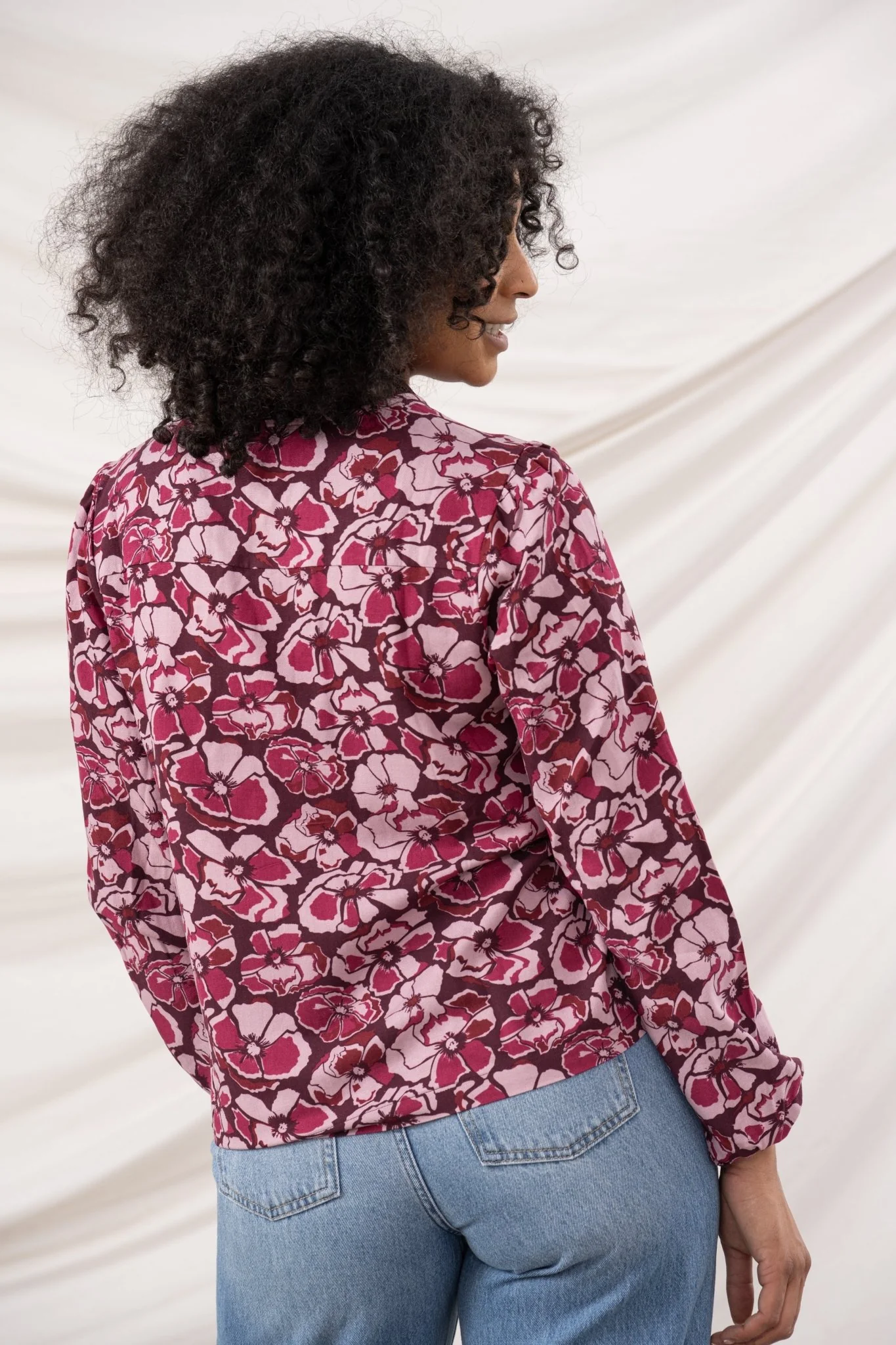Juliette Blouse - Cranberry Floral - Image 7