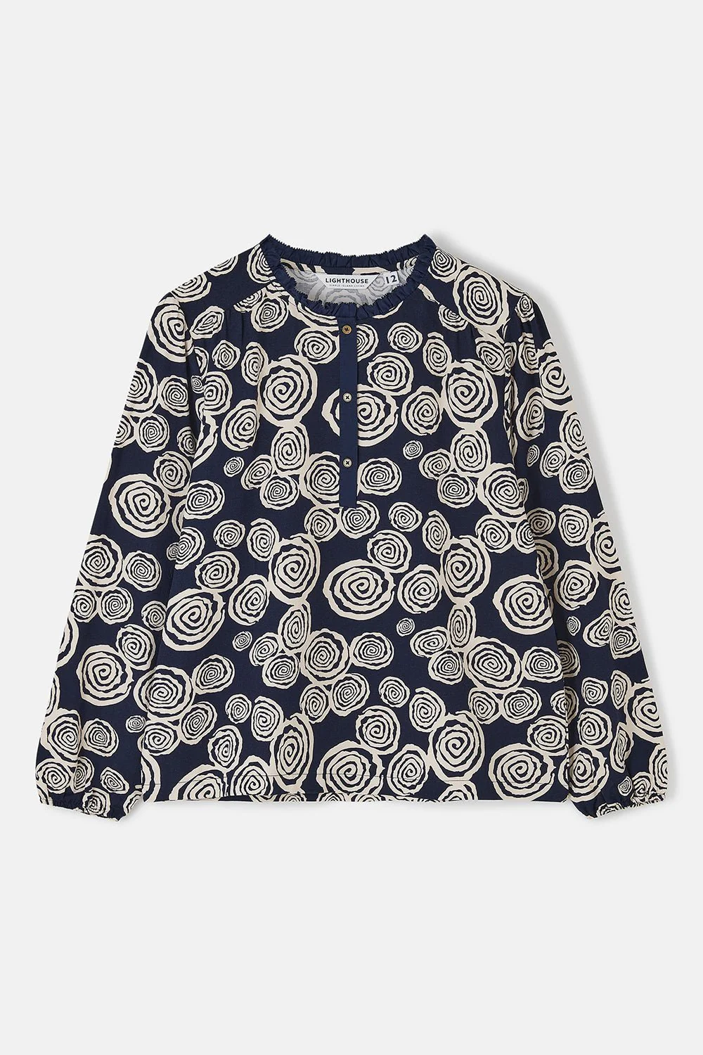 Juliette Blouse - Navy Swirl - Image 2