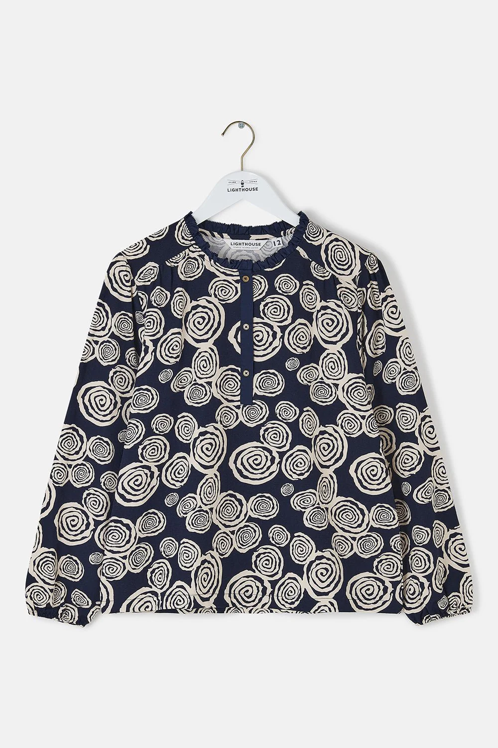 Juliette Blouse - Navy Swirl - Image 9