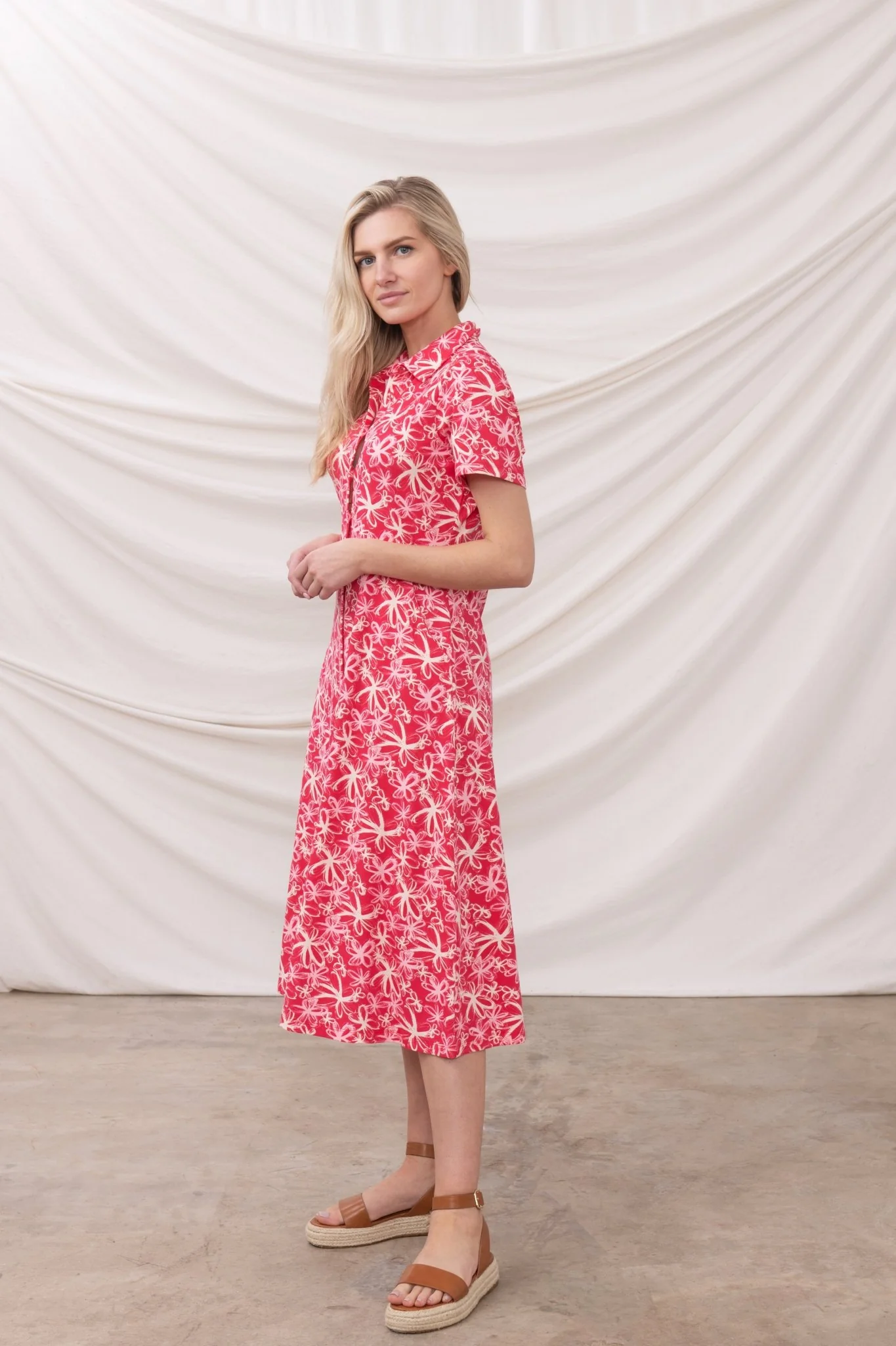 Keira Dress - Raspberry Floral - Image 3
