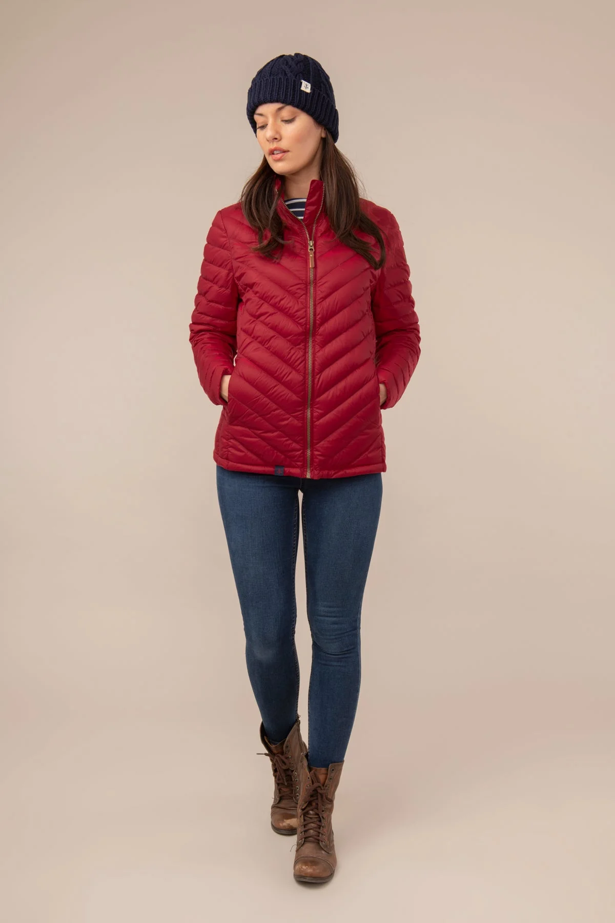 Lara Down Jacket - Deep Red - Image 3