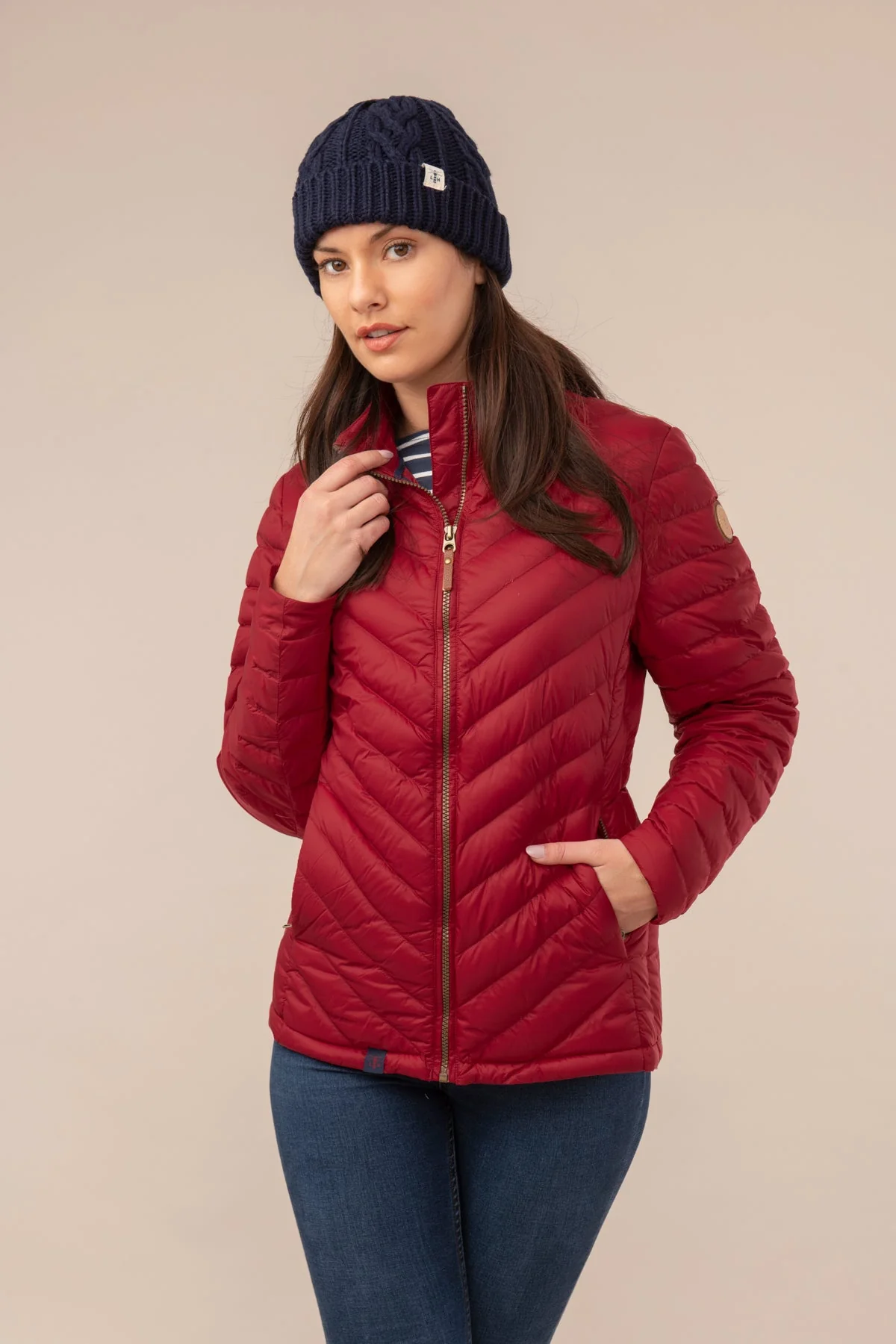 Lara Down Jacket - Deep Red - Image 4