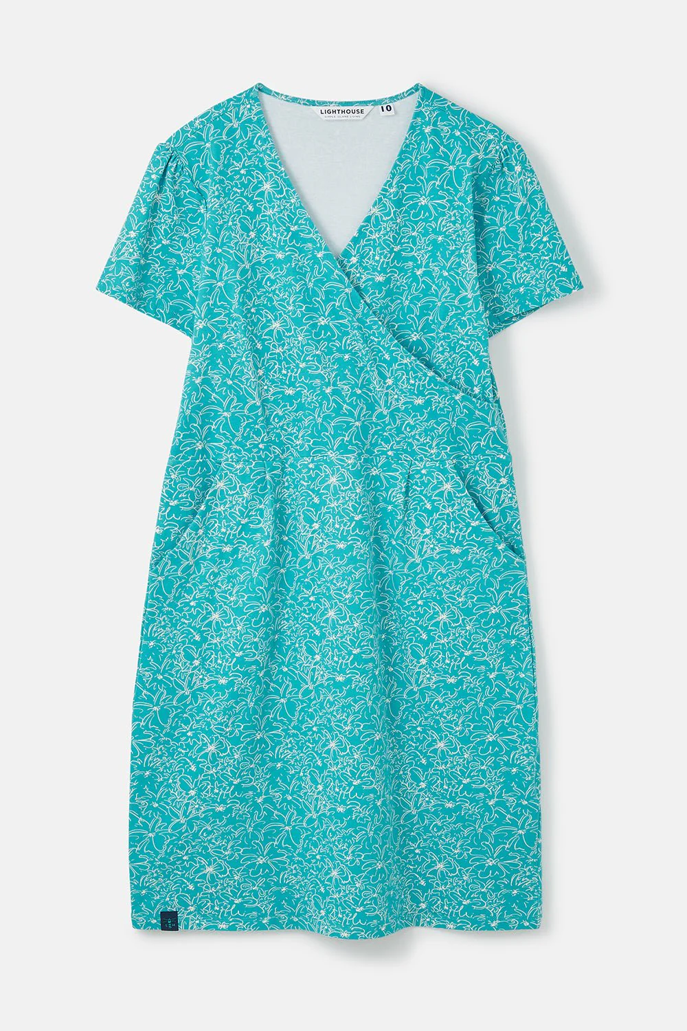 Lena Dress - Soft Teal Floral - Image 5