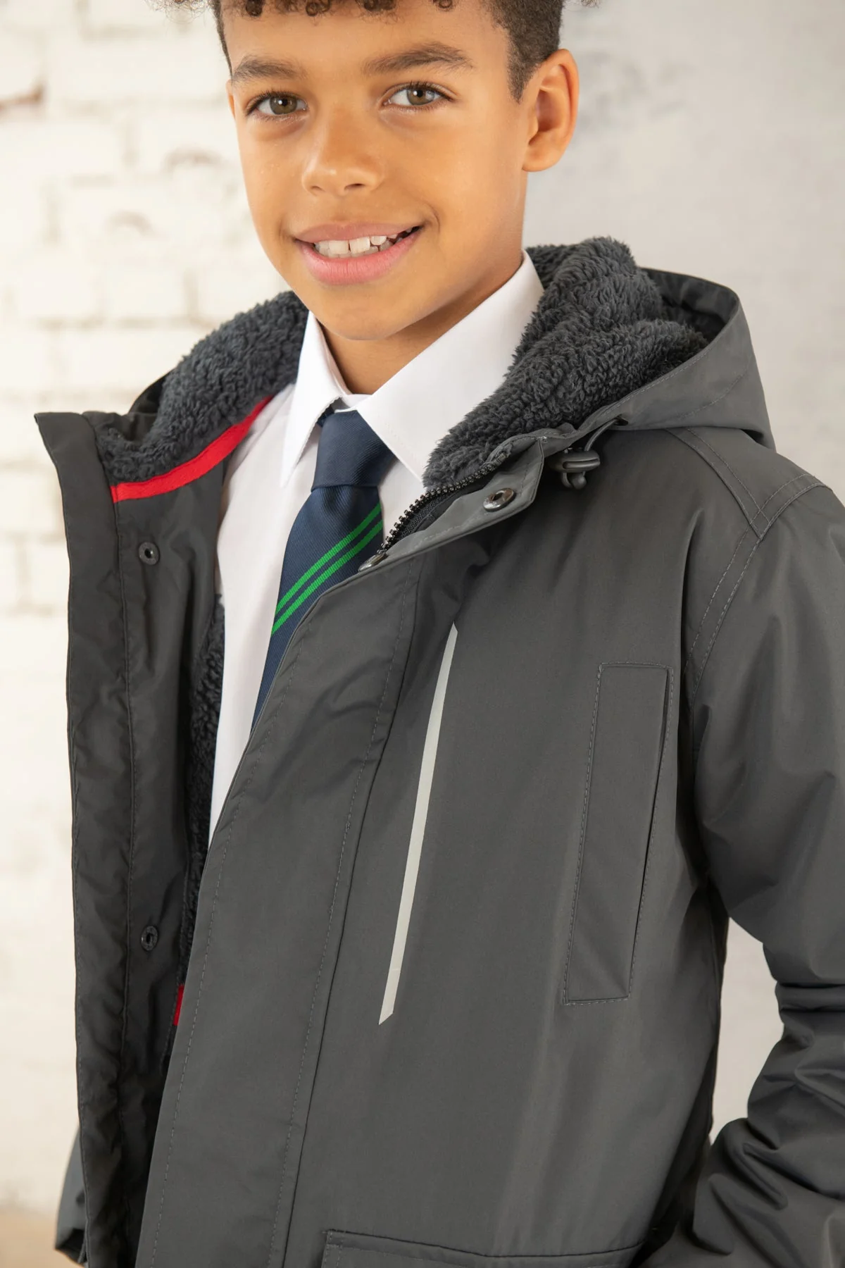 School Coat - Charcoal - Image 5