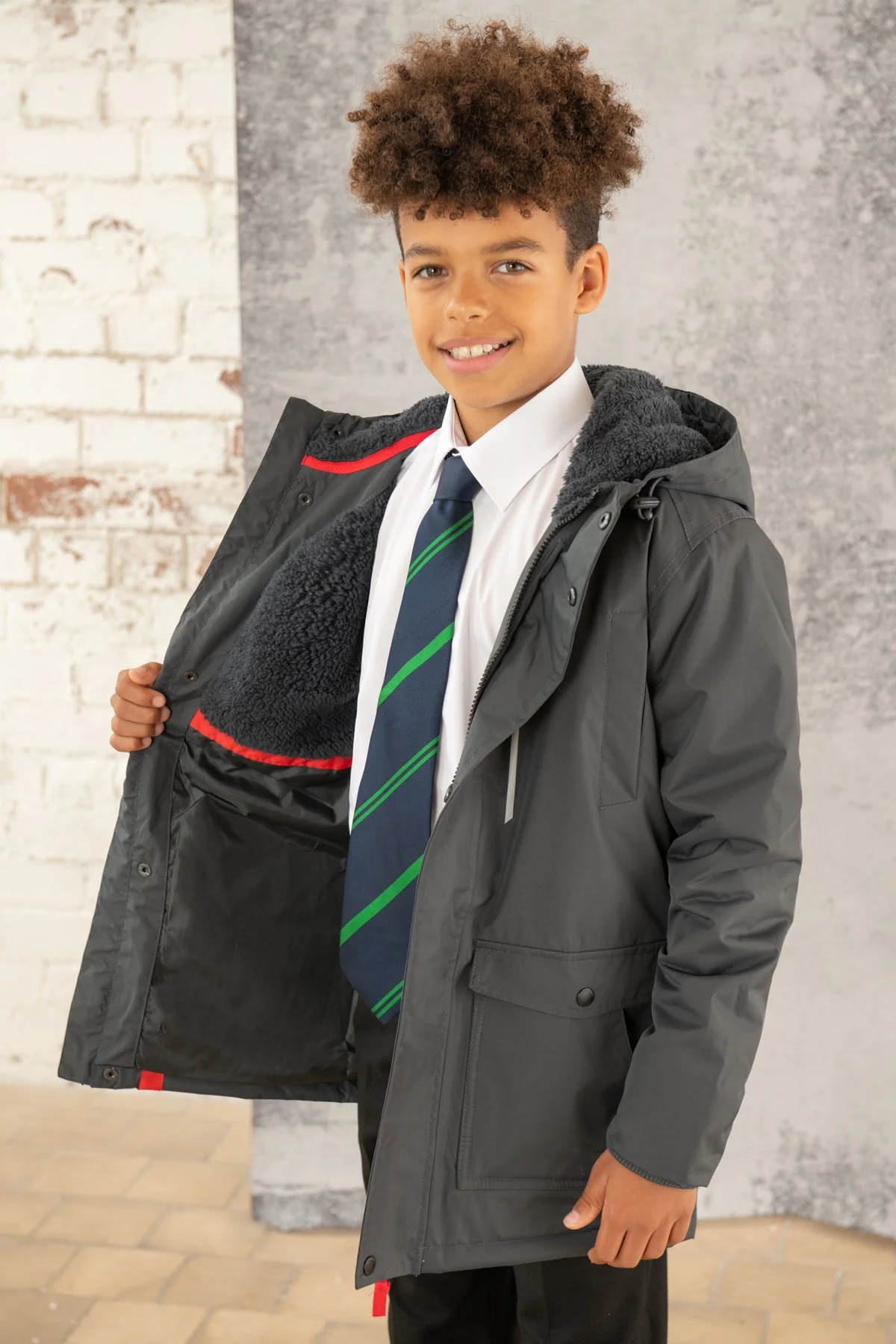 School Coat - Charcoal - Image 6
