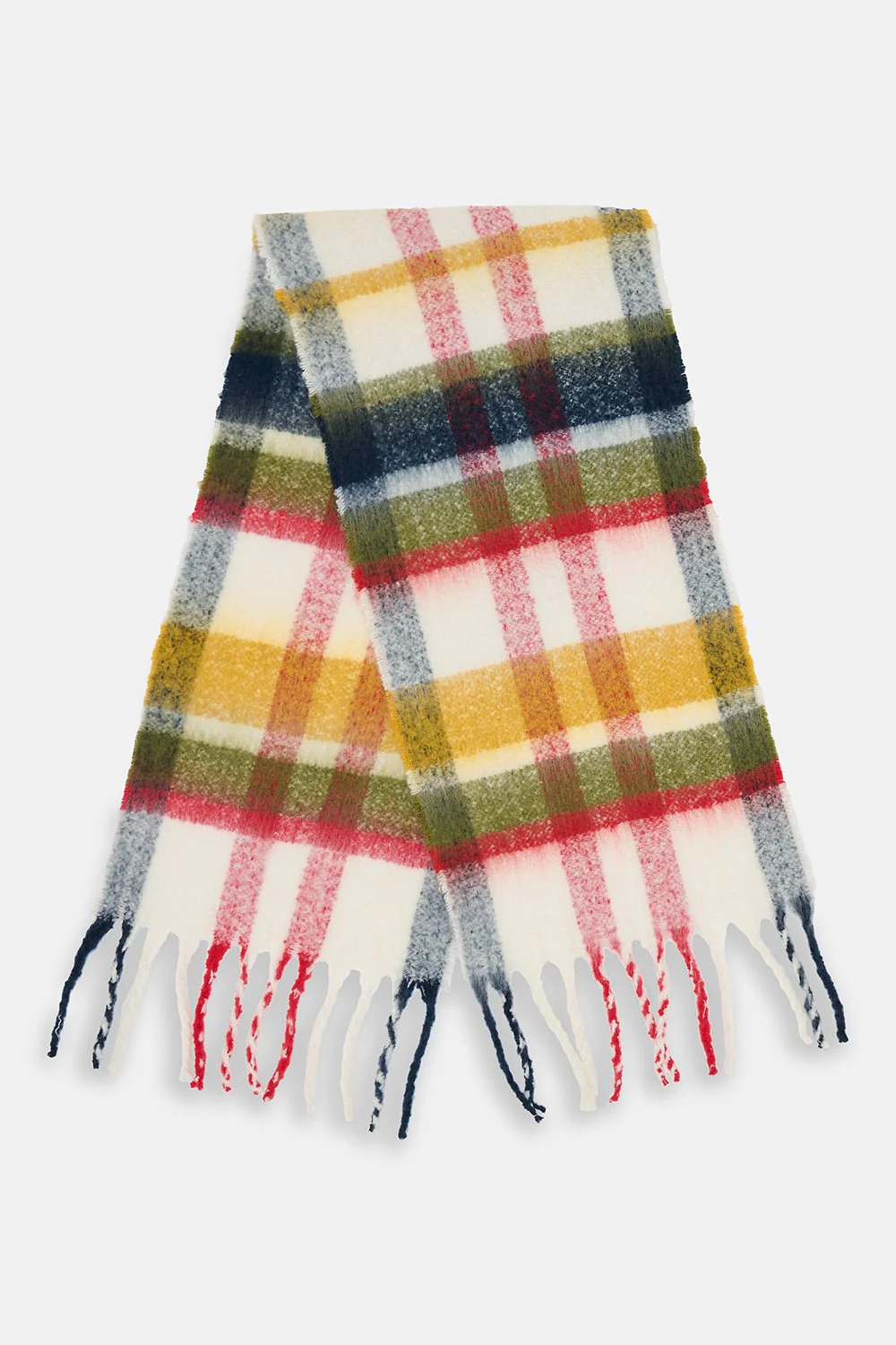 Lighthouse Scarf - Antique Gold Olive Red - Image 3