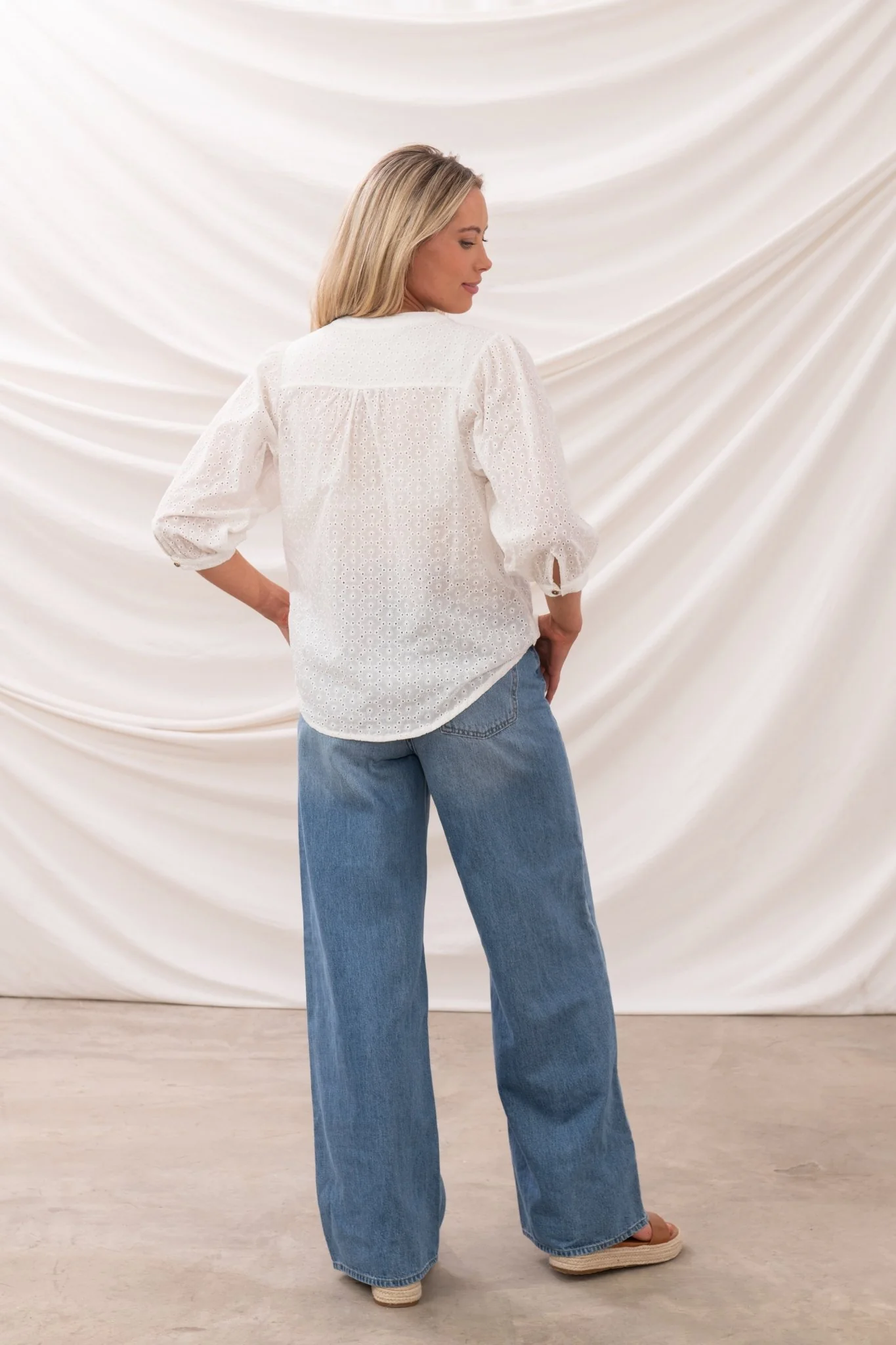 Lola Blouse - Floral Broderie Anglaise - Image 5