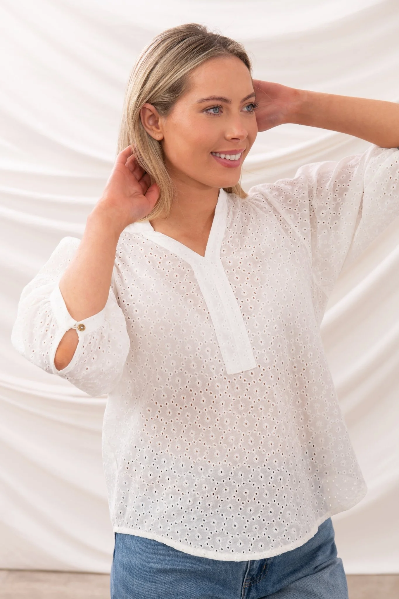 Lola Blouse - Floral Broderie Anglaise - Image 7