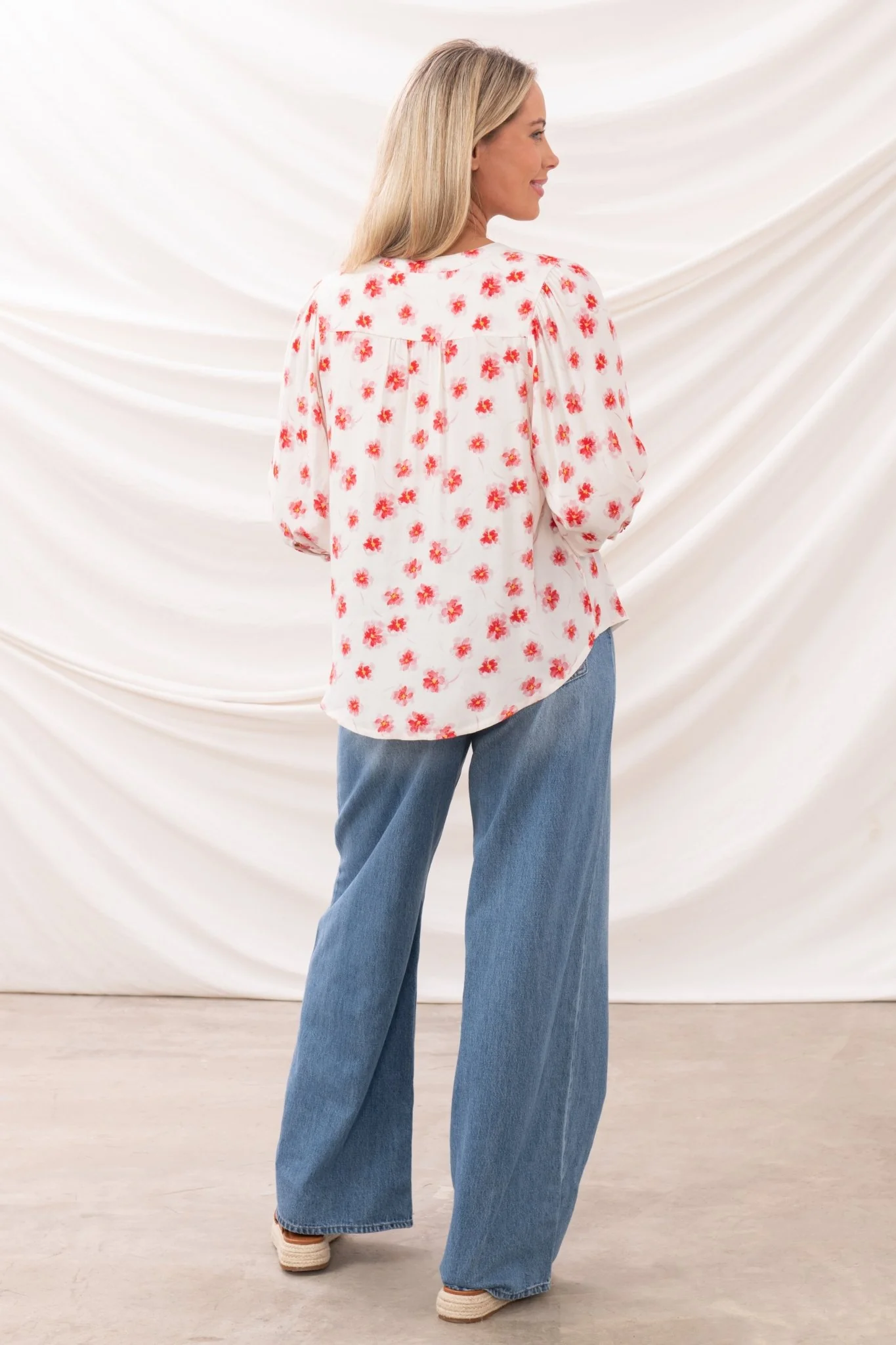 Lola Blouse - Soft Pink Floral - Image 4