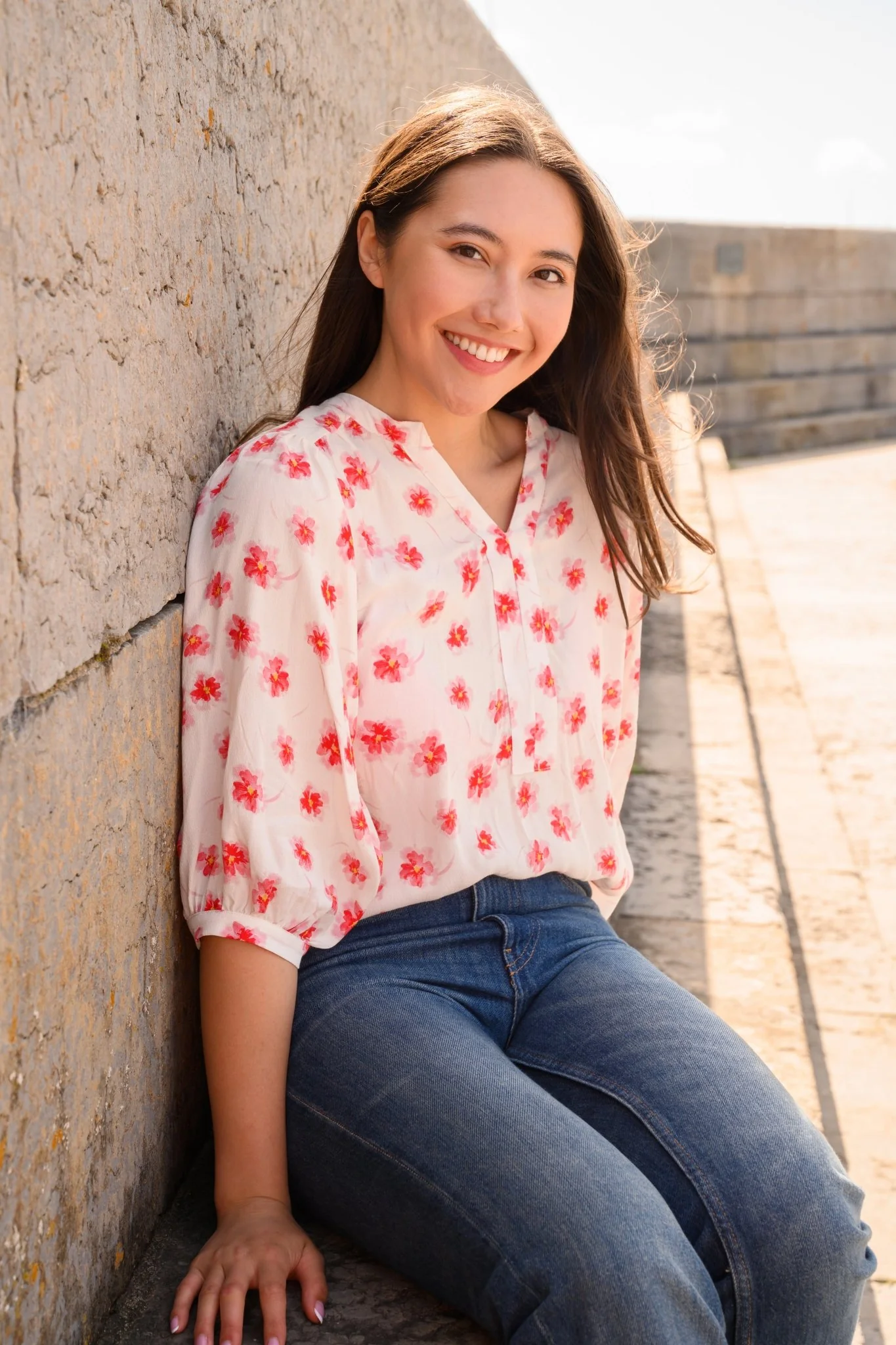Lola Blouse - Soft Pink Floral - Image 8