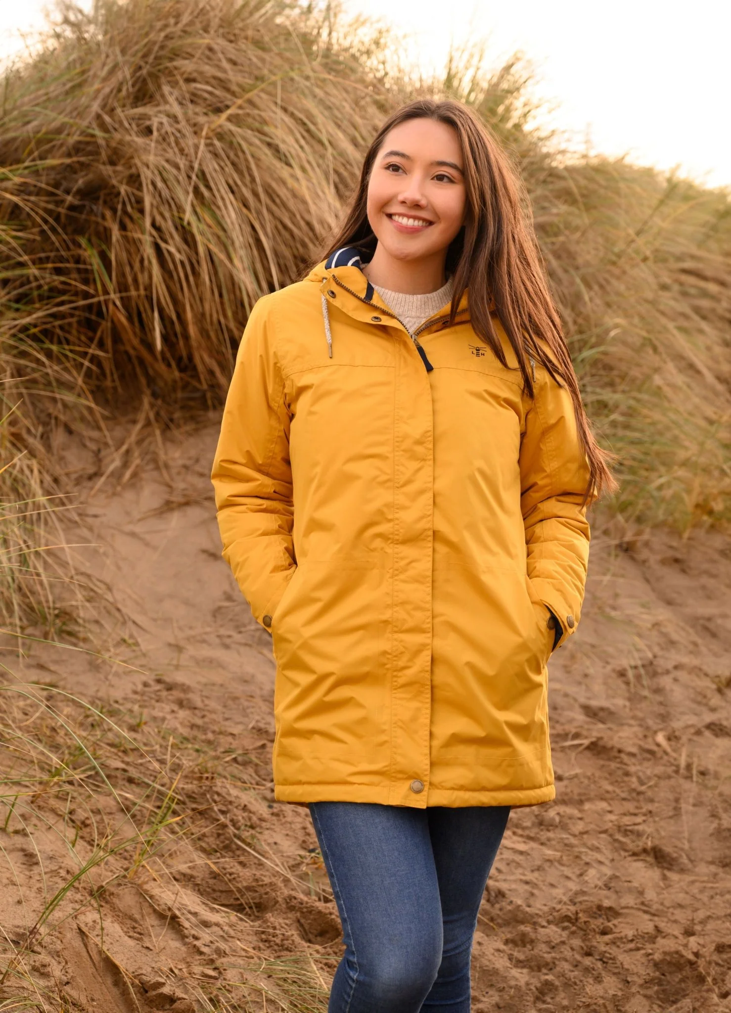 Eva Long Coat - Antique Gold - Image 12
