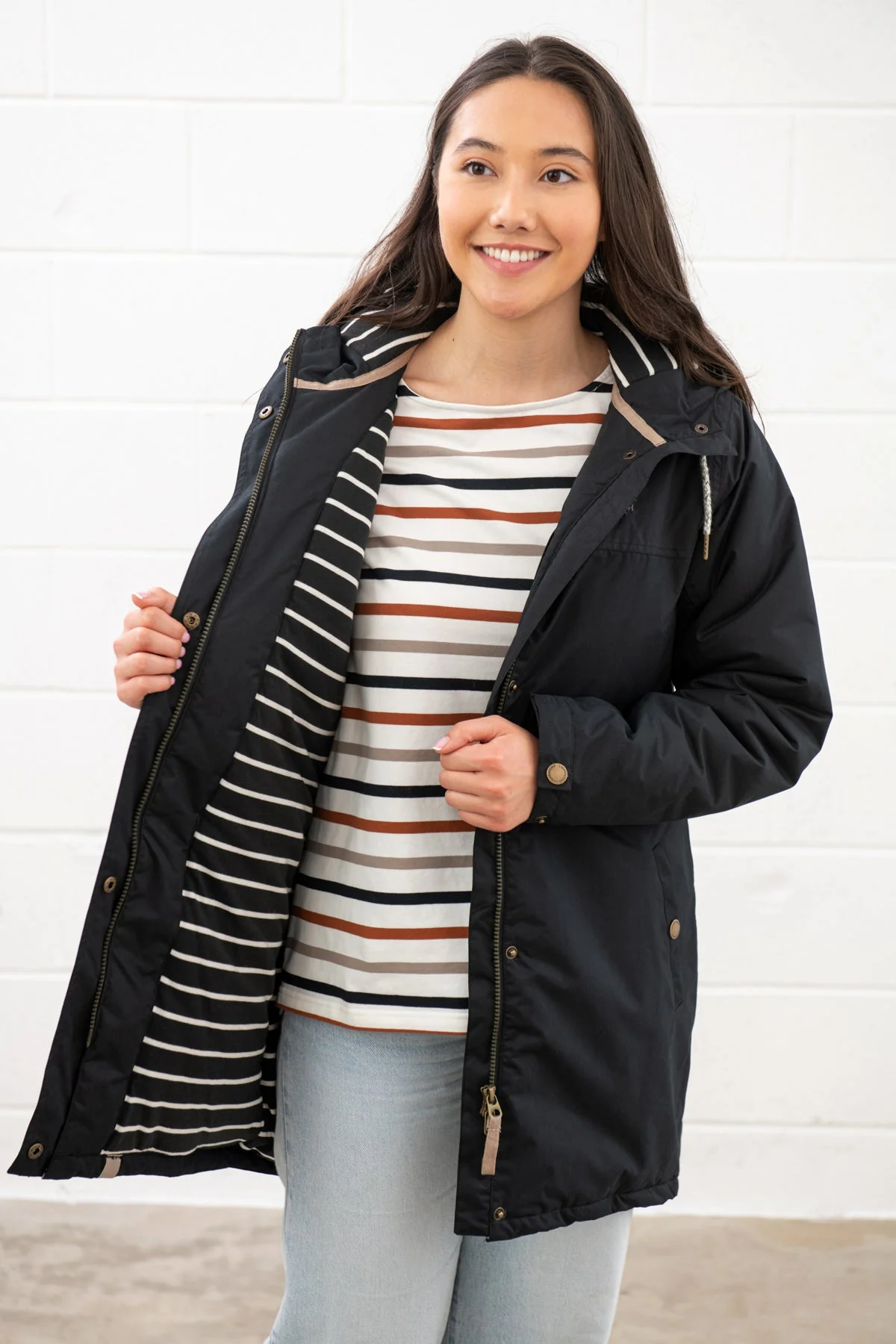 Eva Long Coat - Black - Image 6