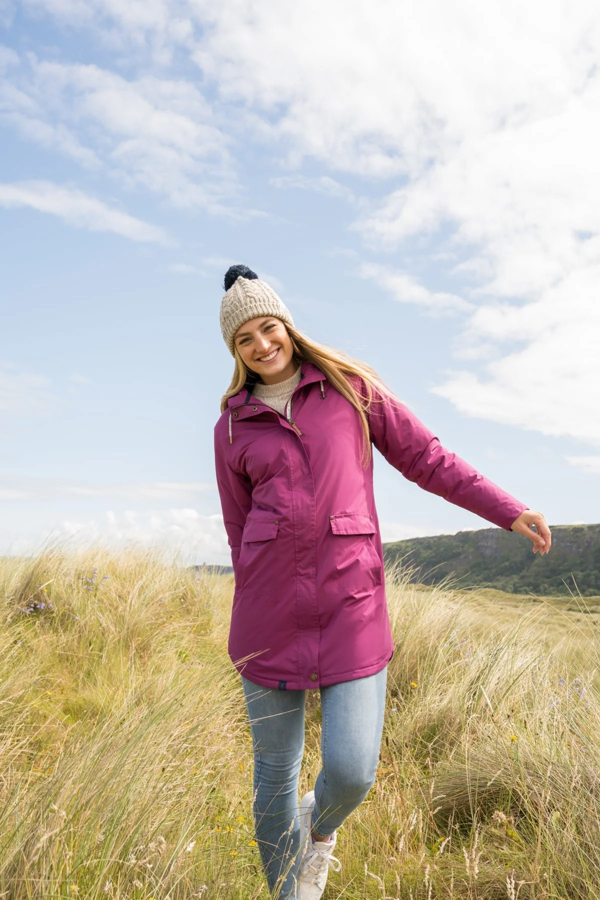 Long Iona Coat - Berry - Image 3