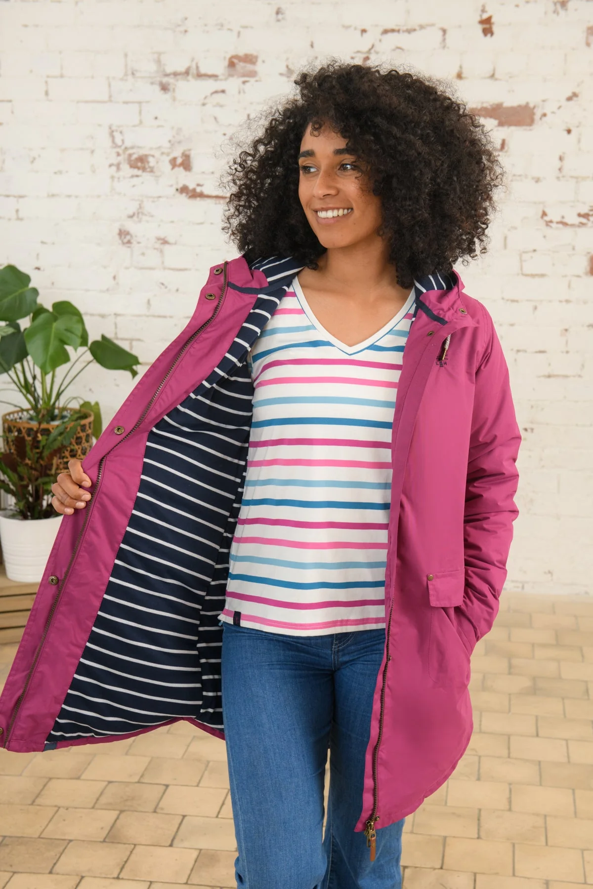 Long Iona Coat - Berry - Image 5