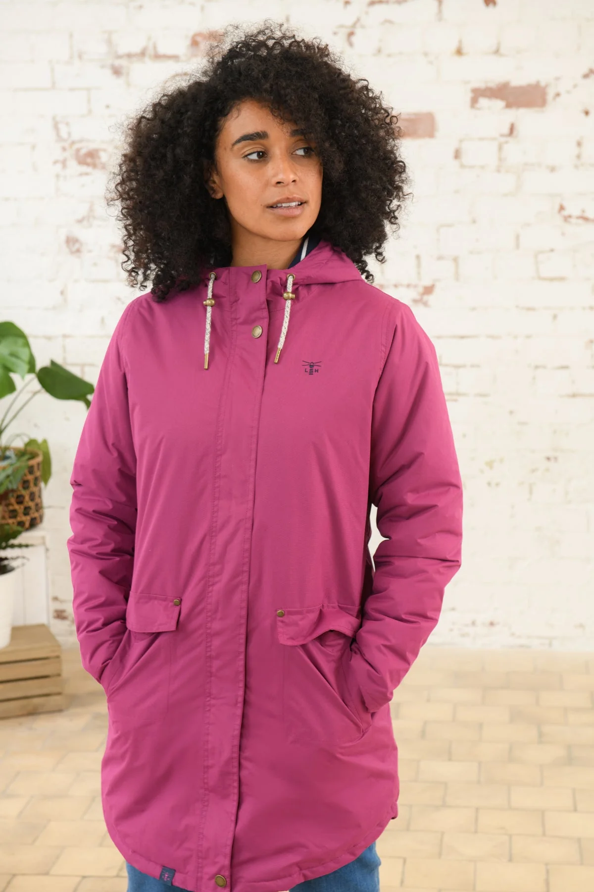 Long Iona Coat - Berry - Image 8