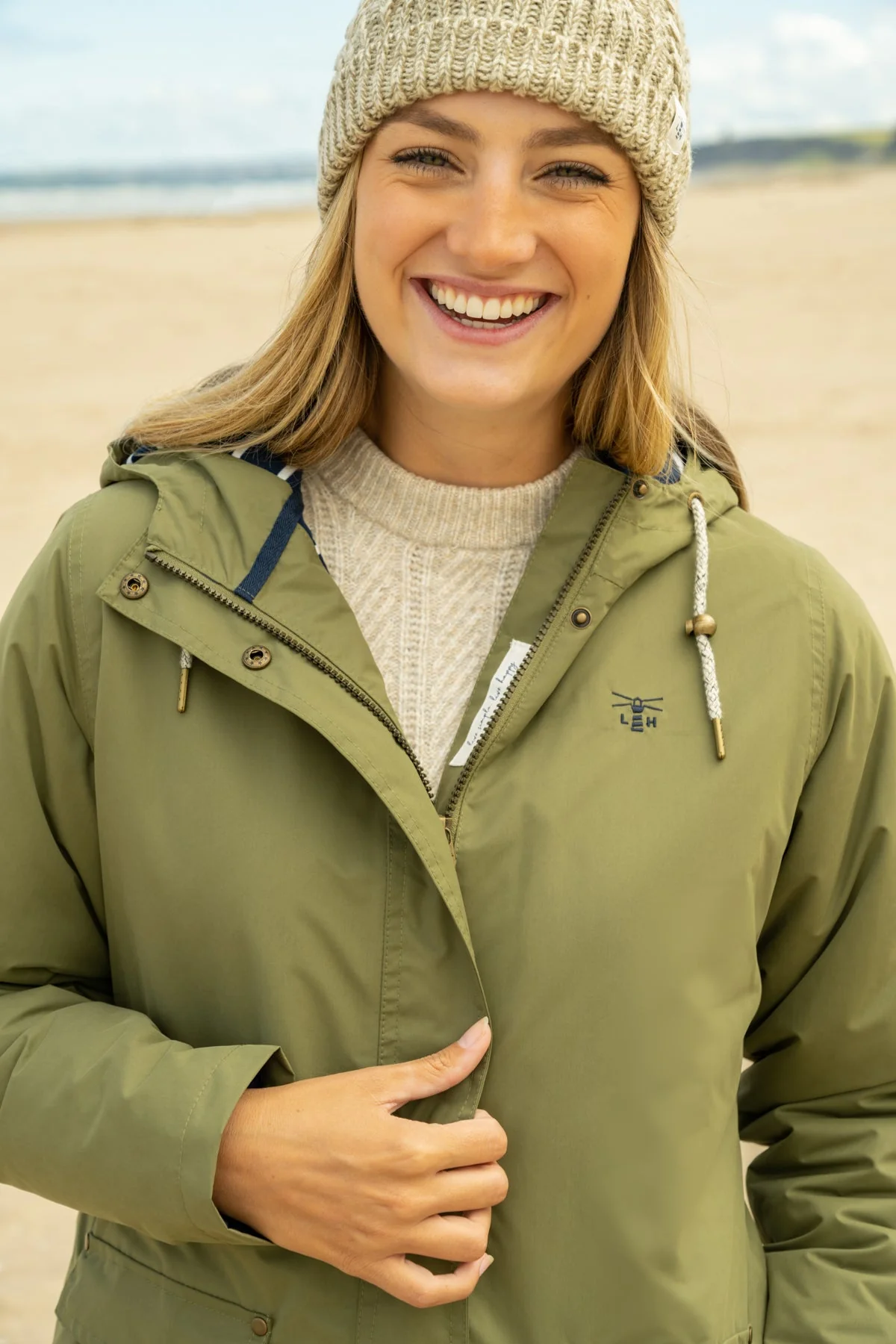 Long Iona Coat - Khaki - Image 3