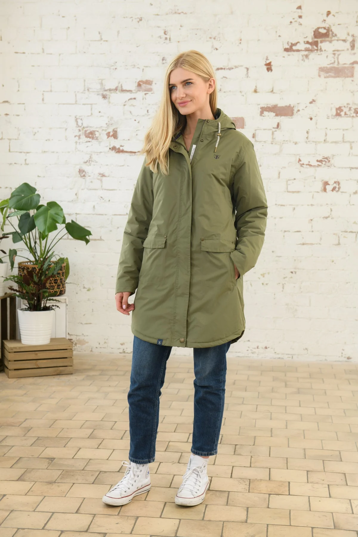 Long Iona Coat - Khaki - Image 4