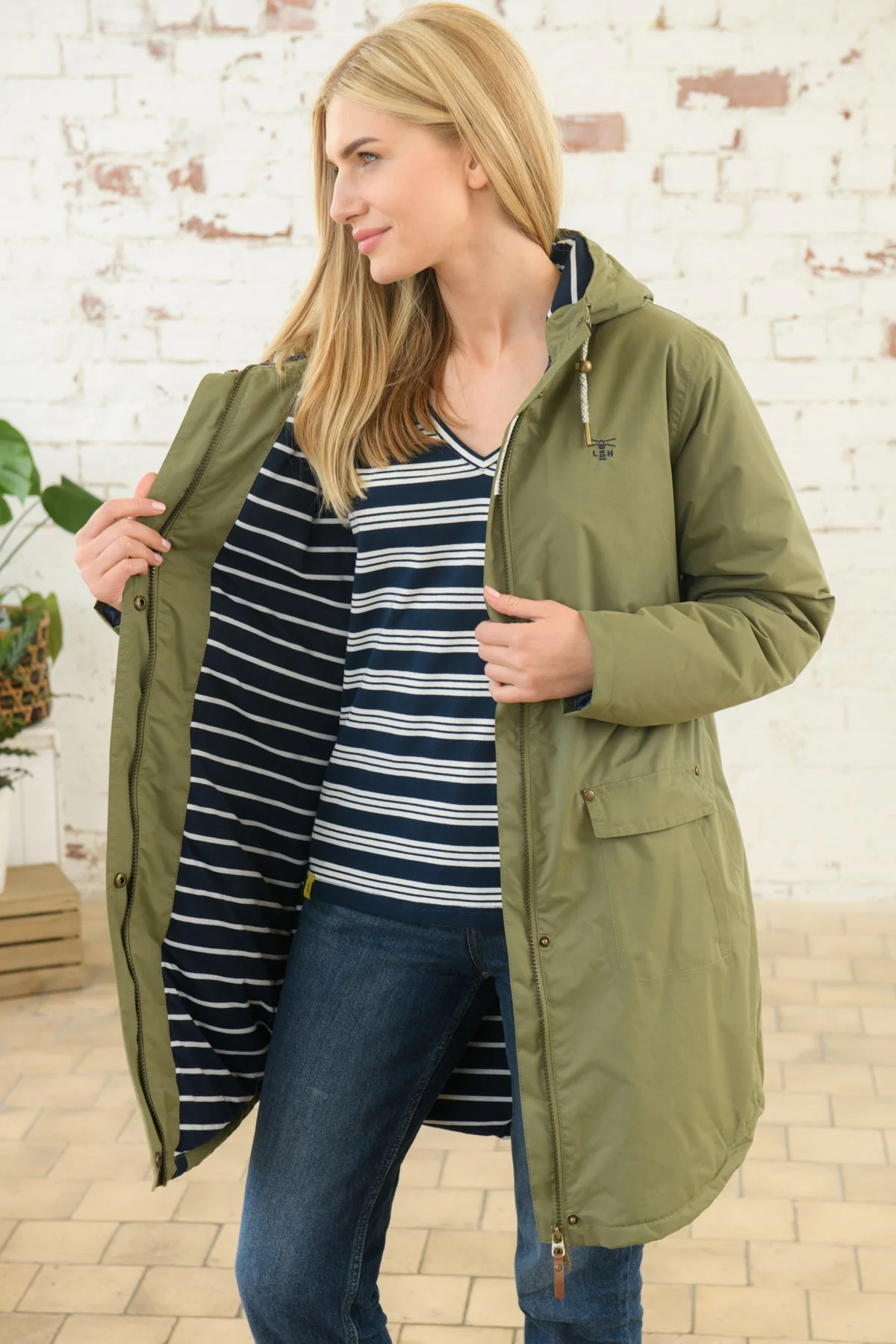 Long Iona Coat - Khaki - Image 5