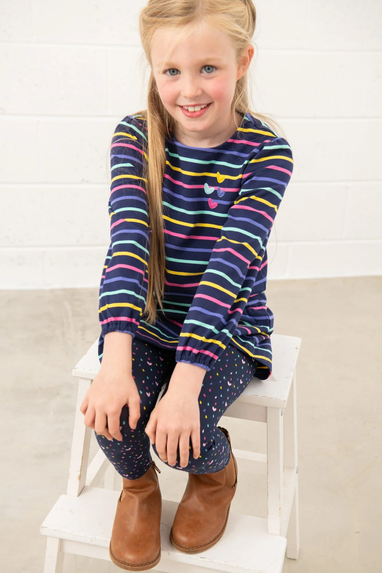 Lottie Tunic - Navy Stripes - Image 3