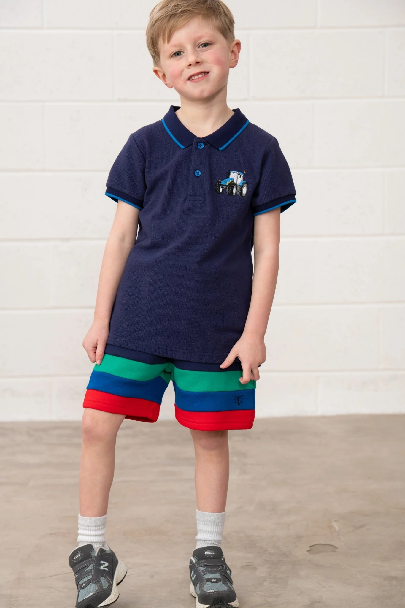 Louie Shorts - Navy Green Blue Red - Image 2