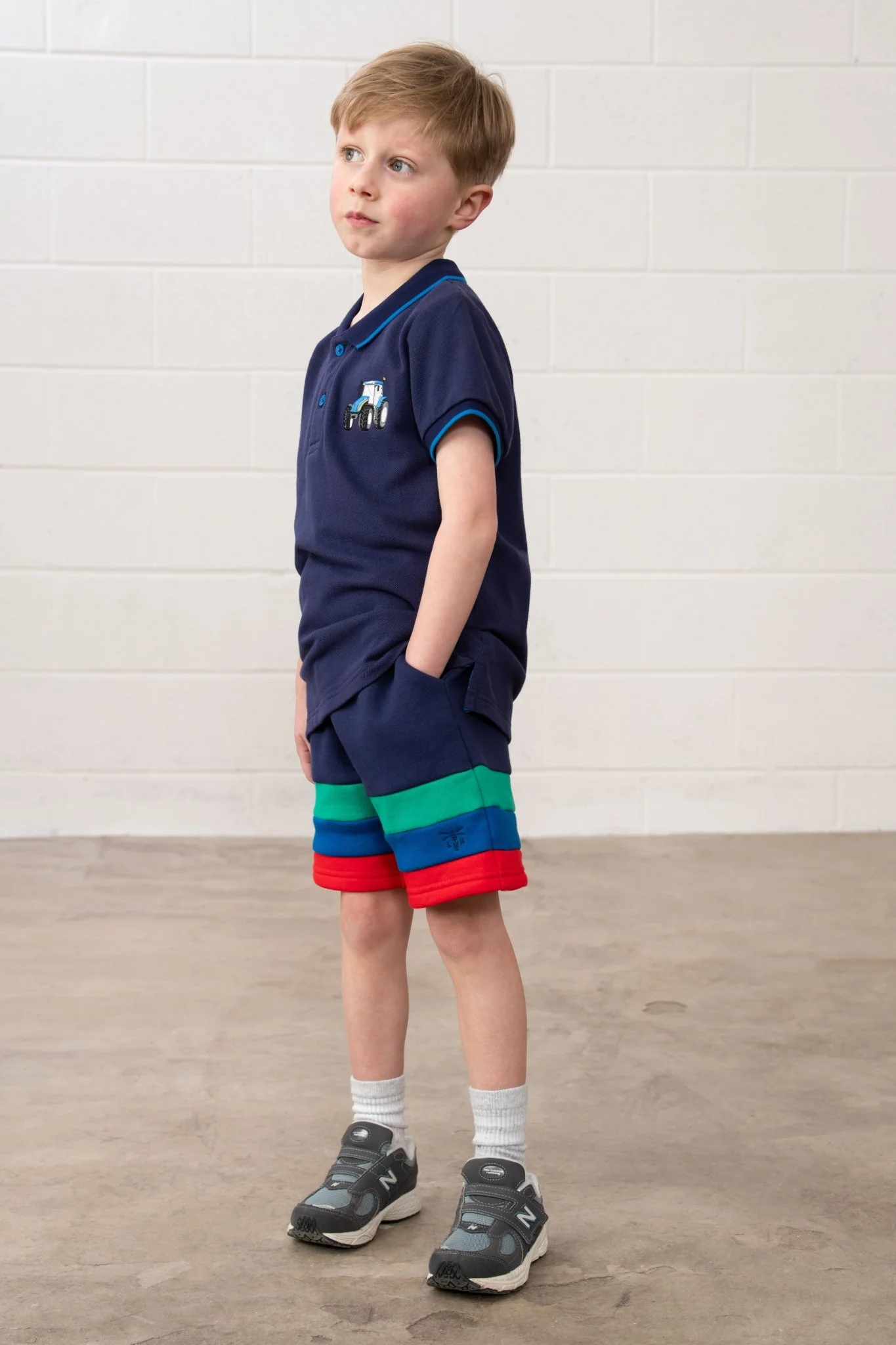 Louie Shorts - Navy Green Blue Red - Image 5